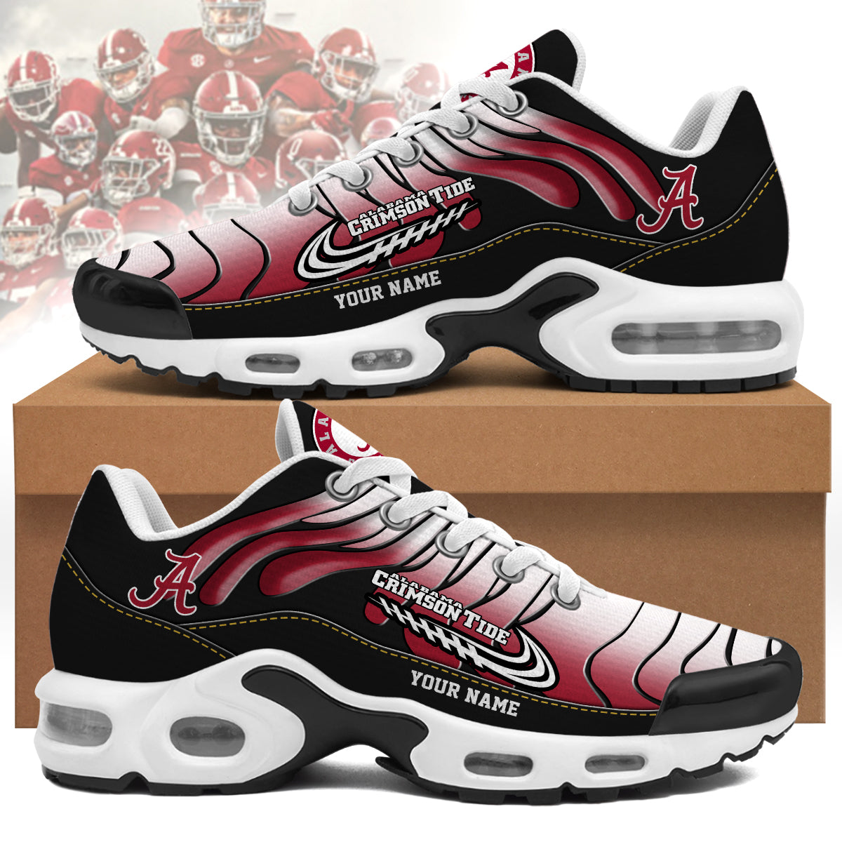 Alabama Crimson Tide Personalized Air Max Shoes