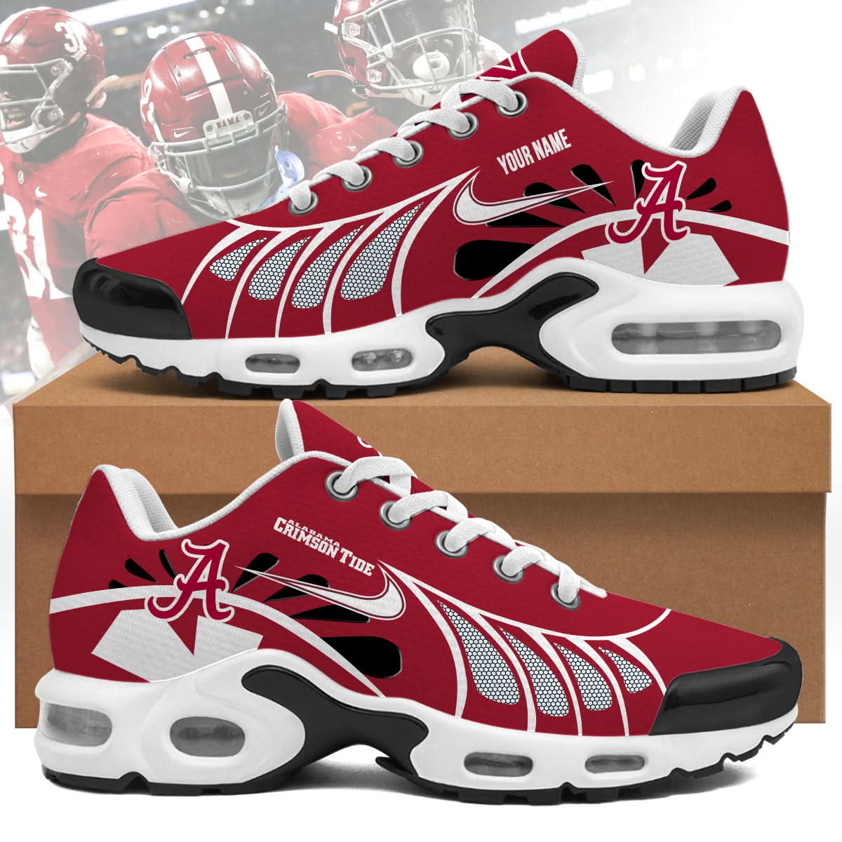 Alabama Crimson Tide  Personalized Air Max Shoes 
