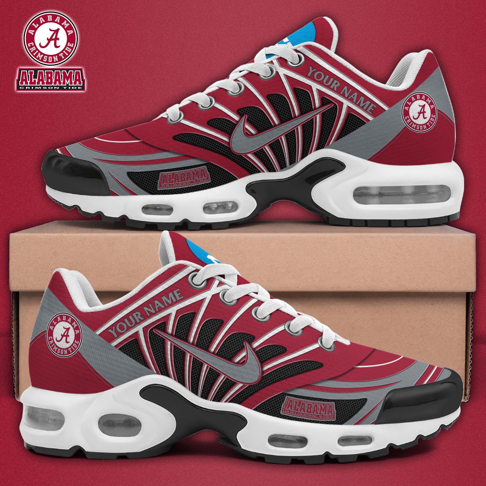 Alabama Crimson Tide TN Shoes 2026 Version Custom Name 
