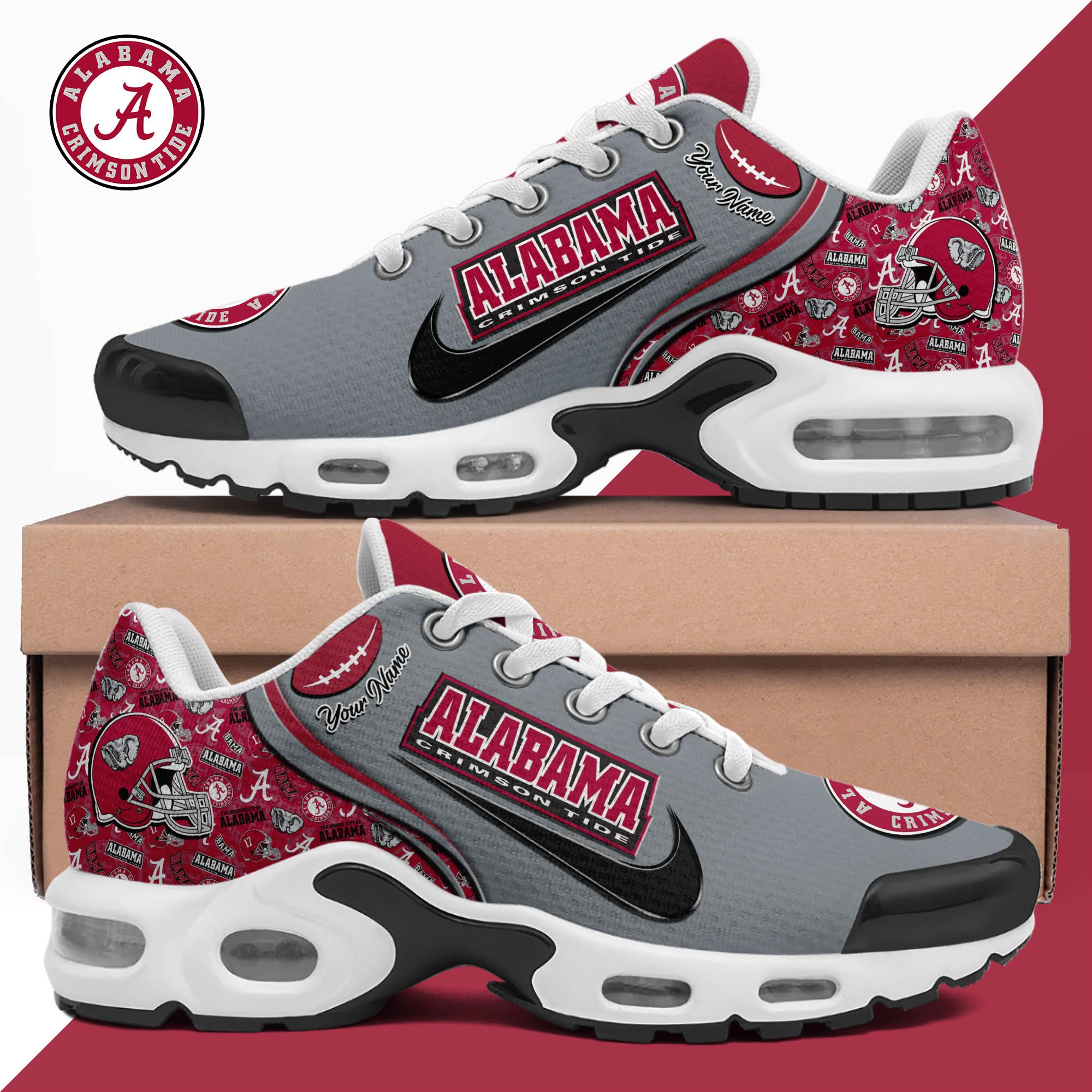 Alabama Crimson Tide TN Shoes 2026 Version Custom Your Name 499