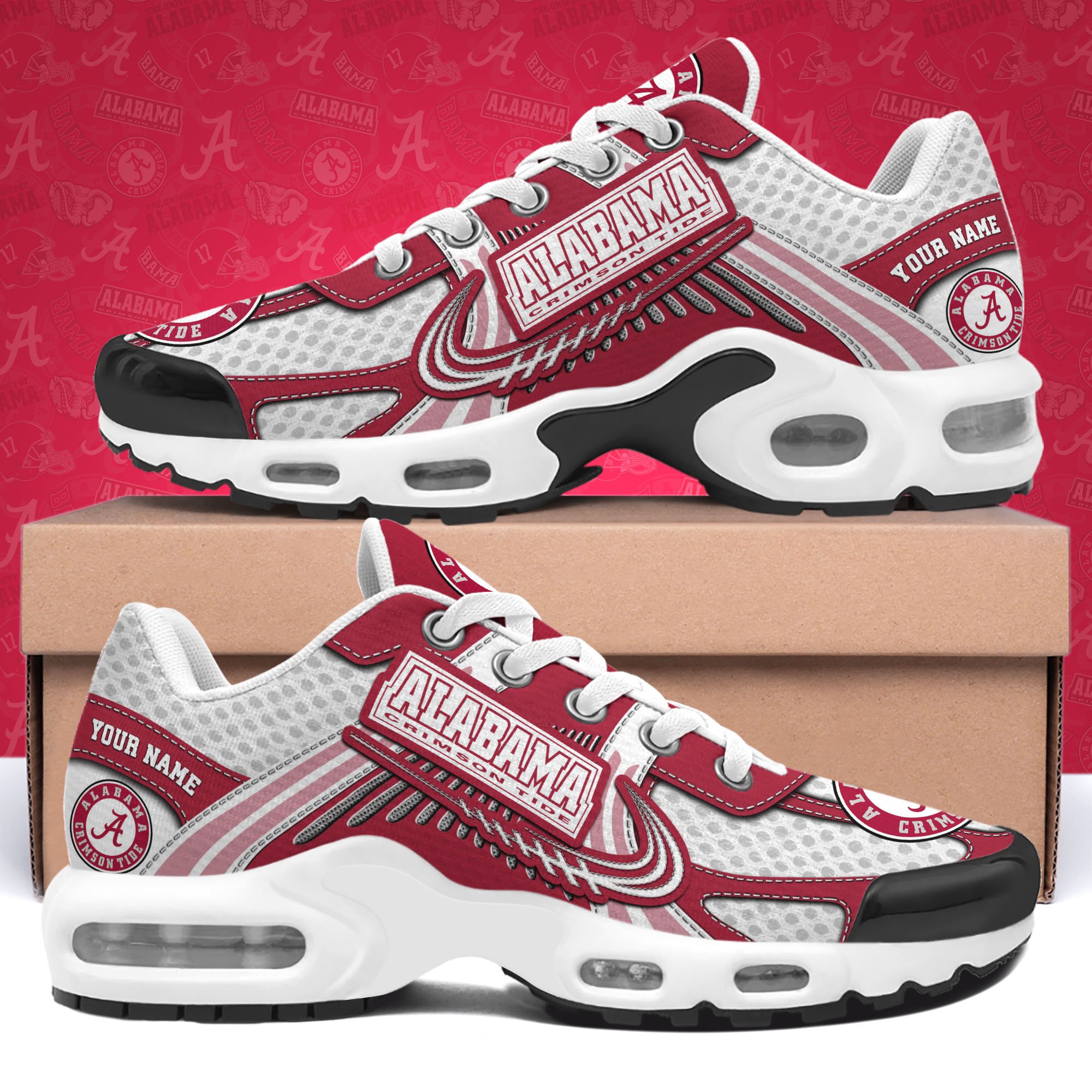 Alabama Crimson Tide TN Shoes Custom Your Name, Sport Shoes 