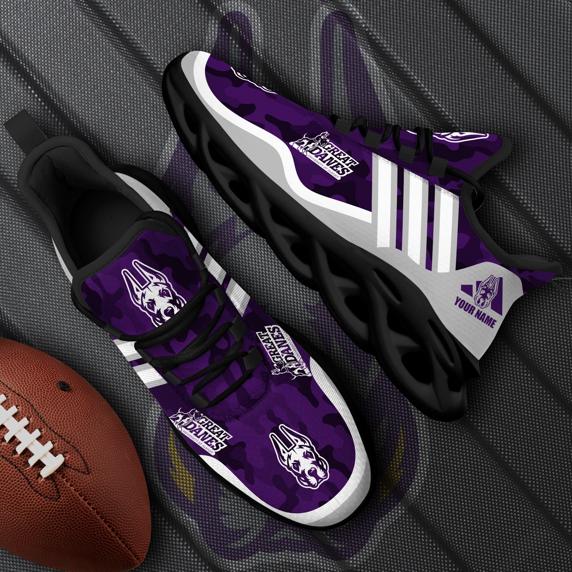 Albany Great Danes Black Max Soul Shoes 2026 Versions Custom Name 466