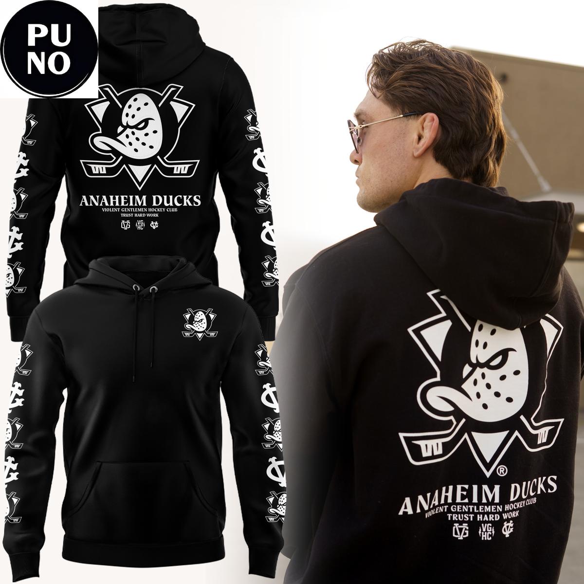 Anaheim Ducks x Violent Gentlemen Hockey Club 2026 Black Hoodie 