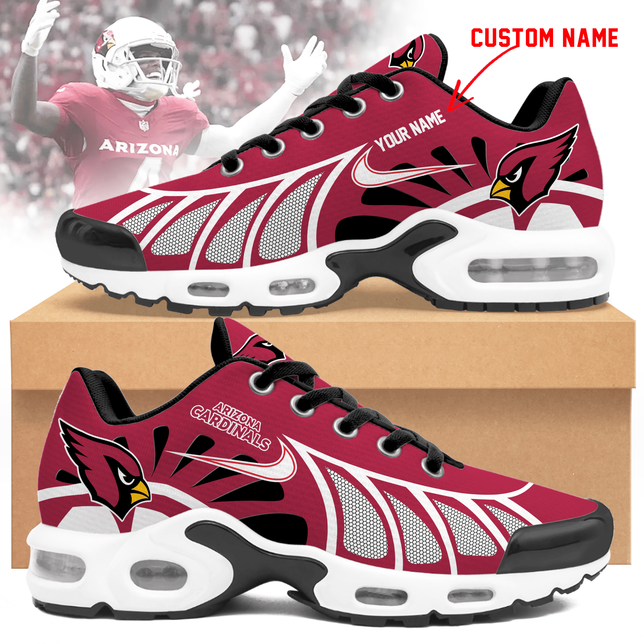 arizona cardinals personalized air max shoes td 050625 9498 dy2q7