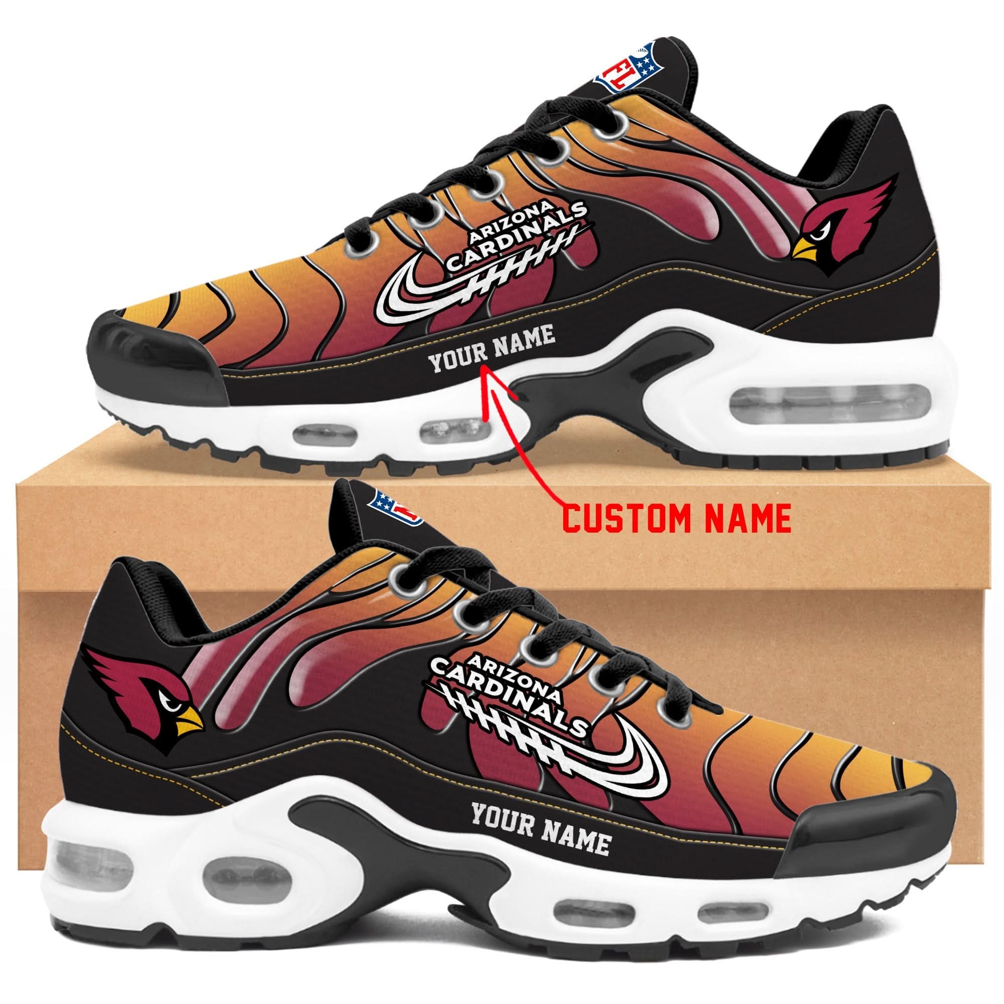 arizona cardinals personalized air max shoes td 7252 tkmod