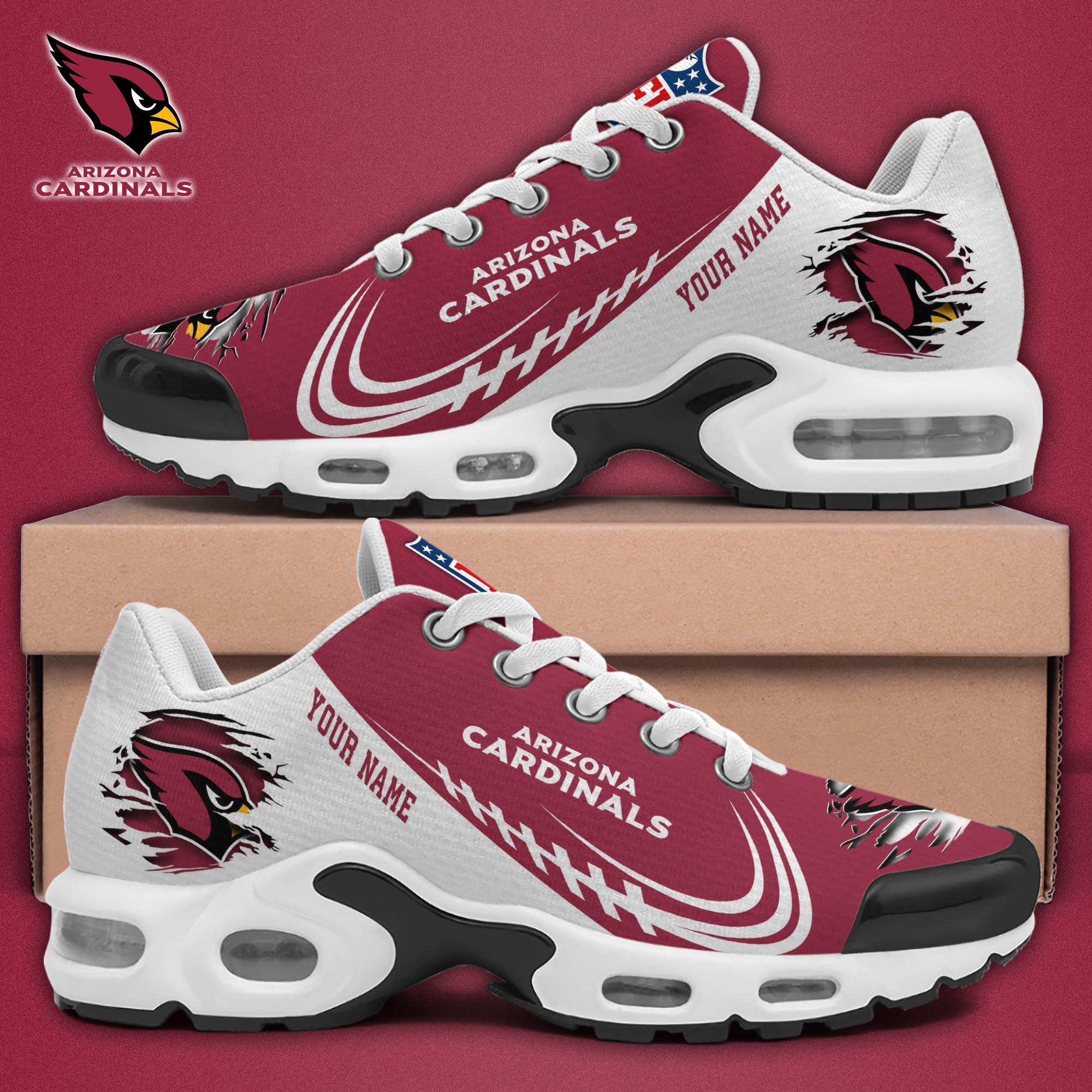 Arizona Cardinals TN Shoes 2026 Version Custom Name 