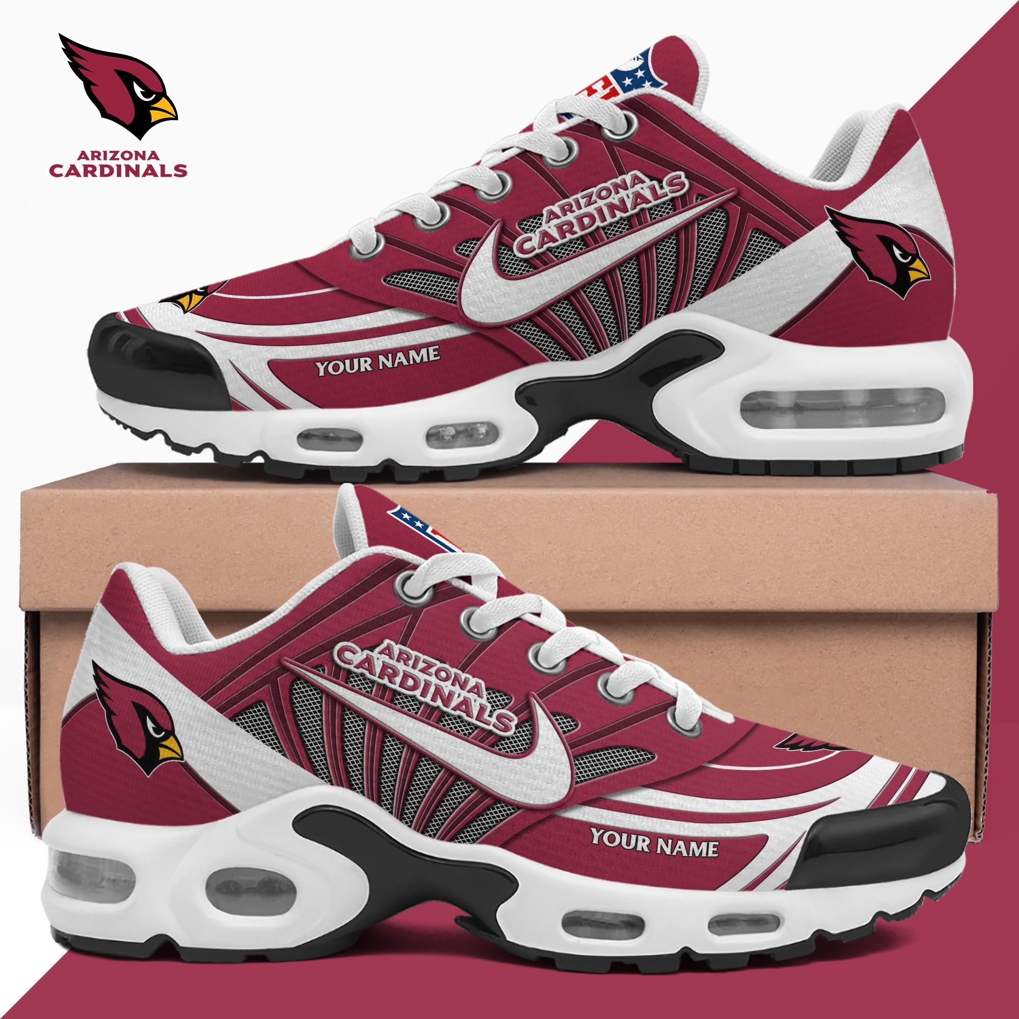 Arizona Cardinals TN Shoes 2026 Version Custom Your Name 582