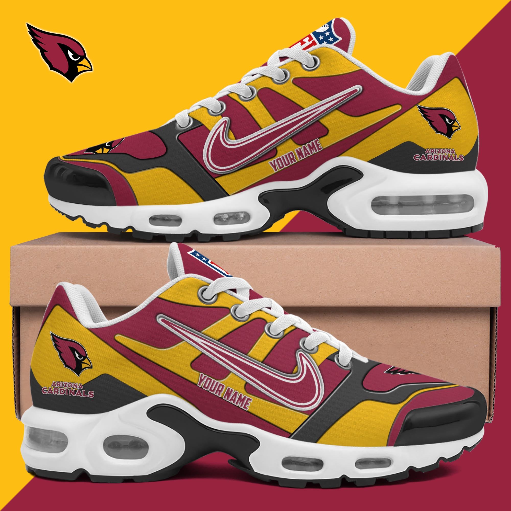 Arizona Cardinals TN Shoes Custom Your Name 