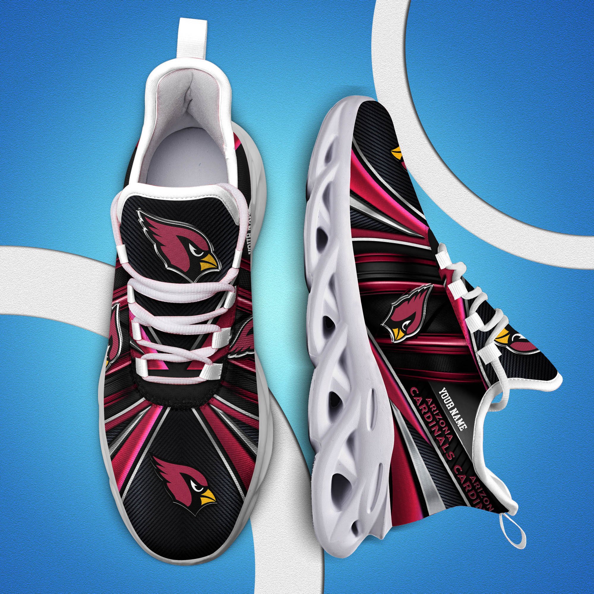 arizona cardinals white c sneakers 2026 version personalized your name sport team sneakers sport gifts ph892 1007 39b5r