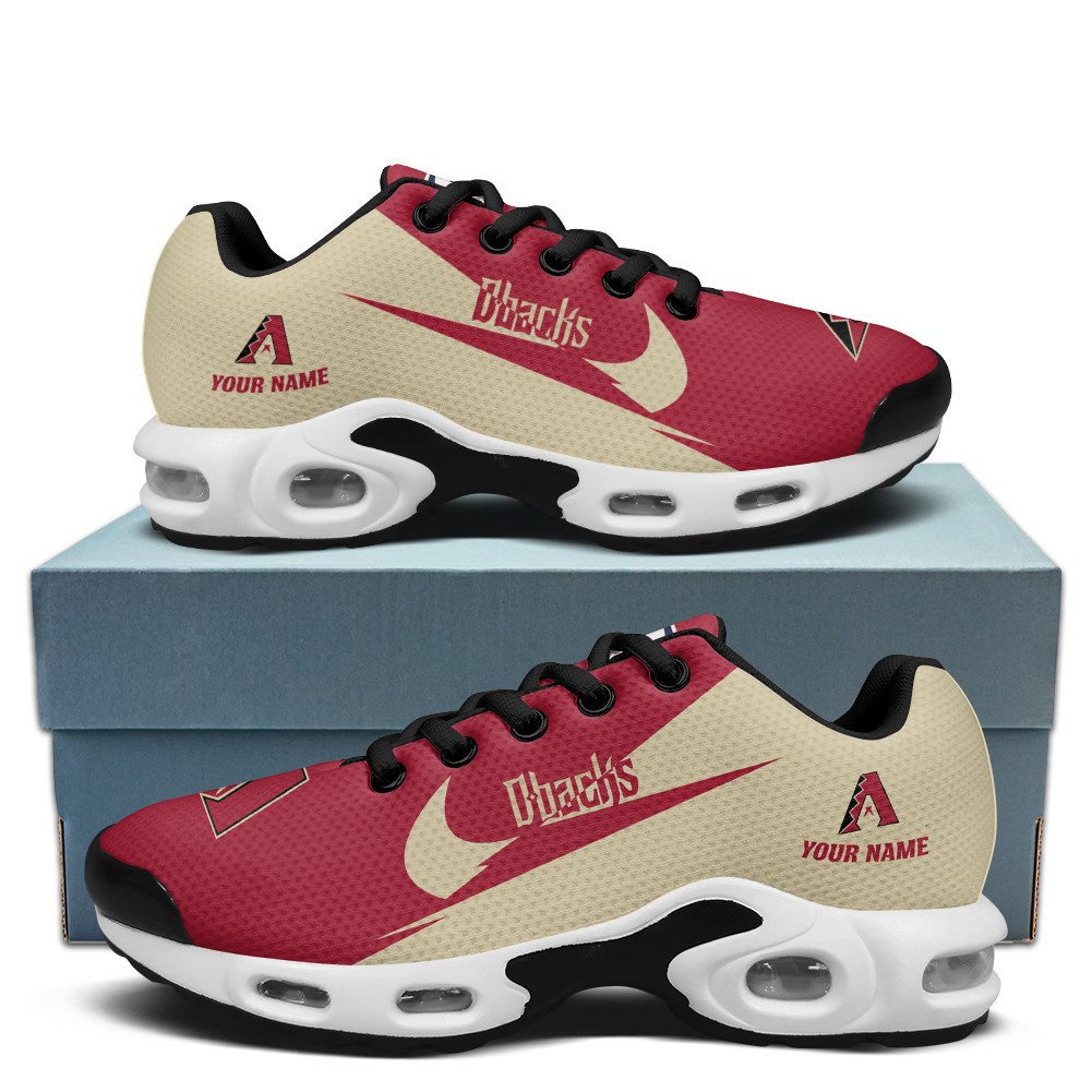 Arizona Diamondbacks Personalized Name Team Logo Wings Of God Pattern TN Shoes Air Cushion Sneakers