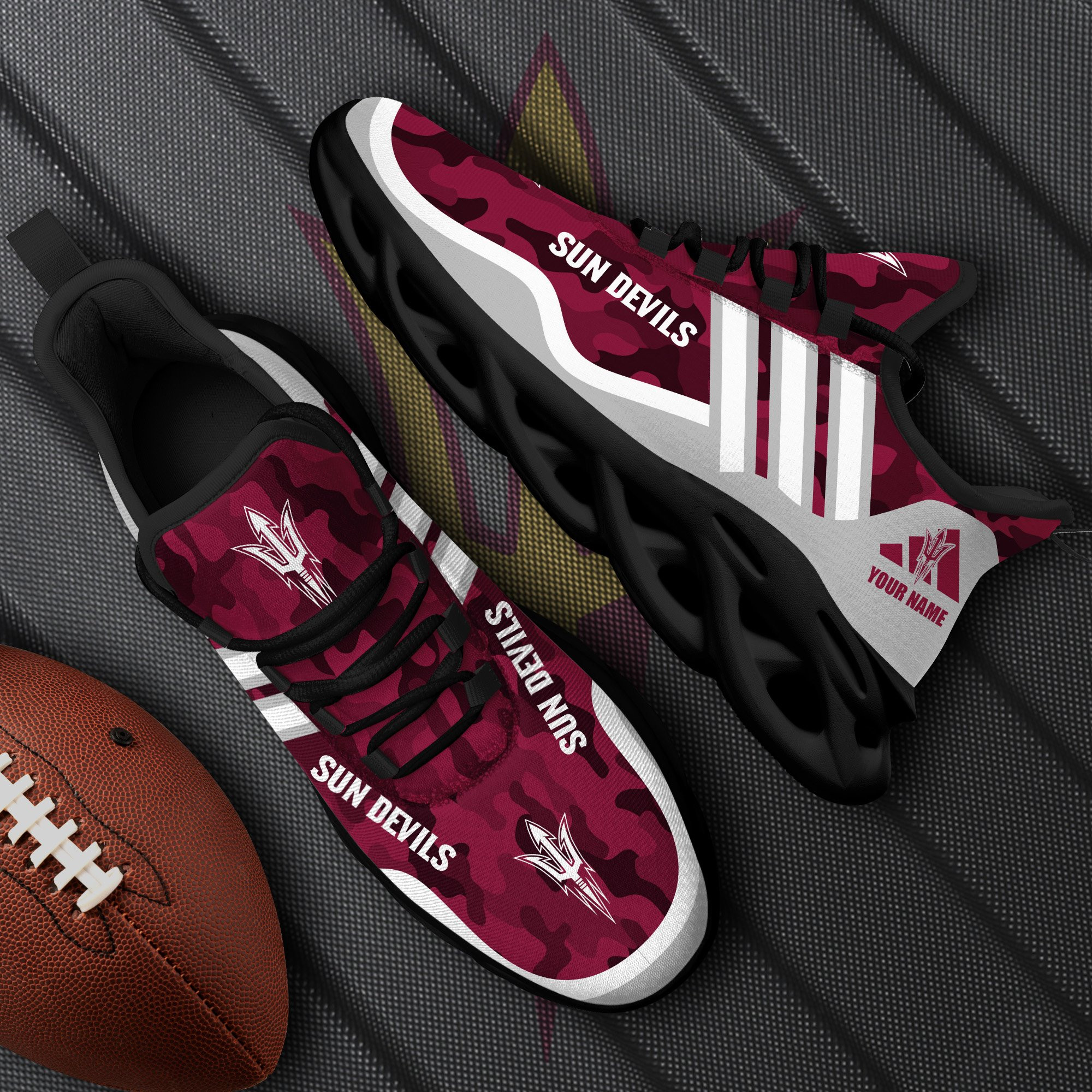 Arizona State Sun Devils Black Max Soul Shoes 2026 Versions Custom Name 466