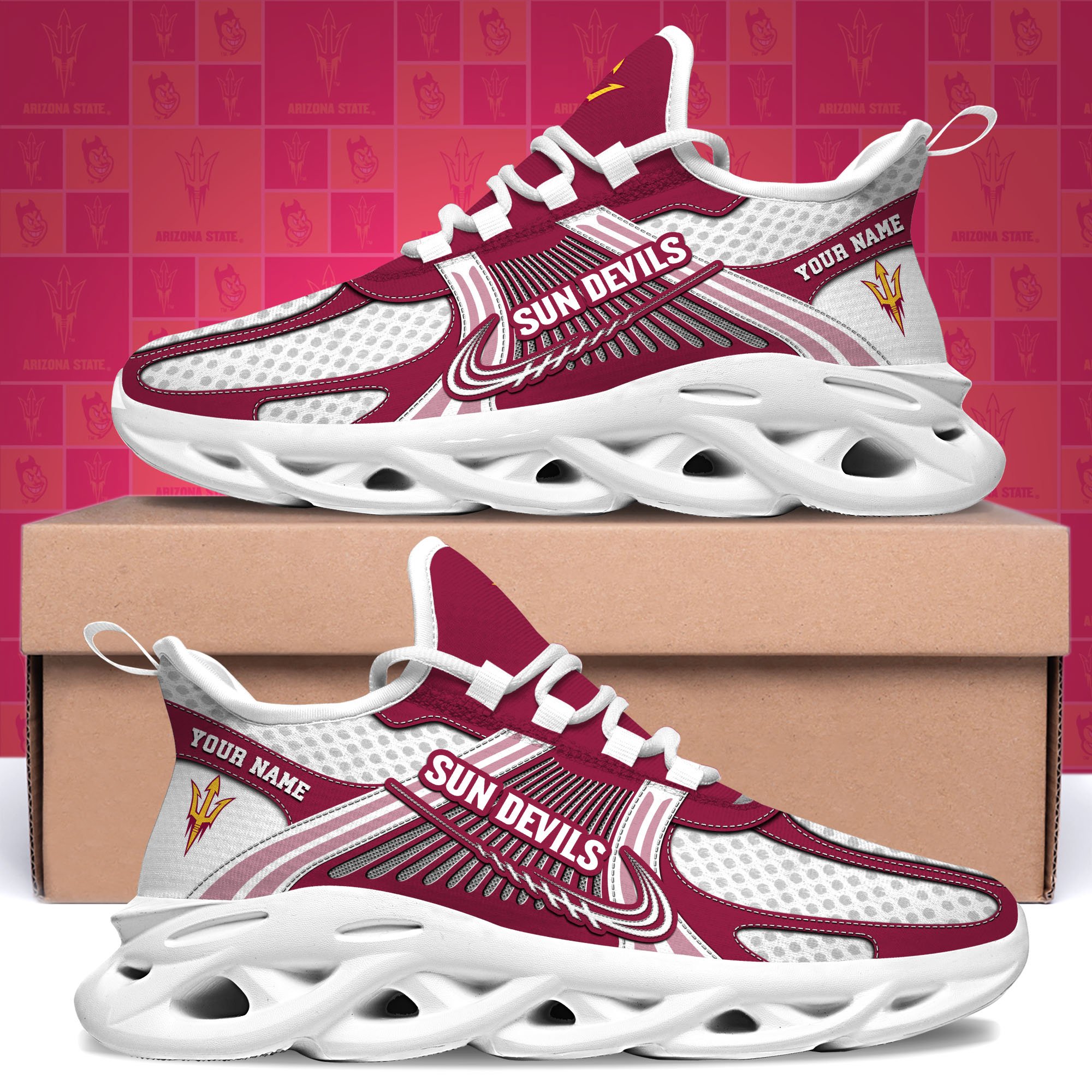 arizona state sun devils clunky sneakers custom your name sport sneakers sport gifts for fan gifts for him 4312 irrcw
