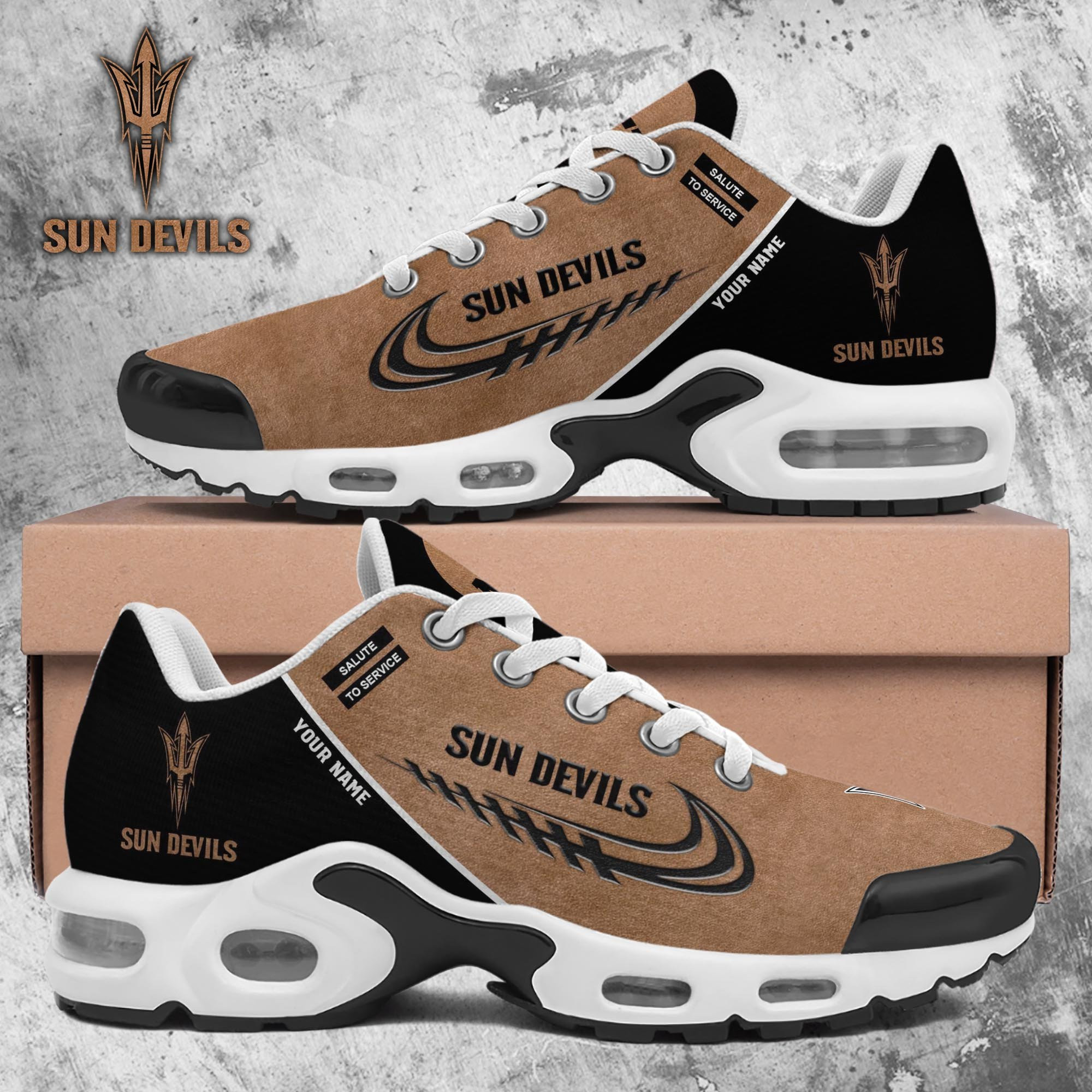 Arizona State Sun Devils TN Shoes 2026 Version Custom Name, Shoes For Football Fans, Fan Gifts PH637