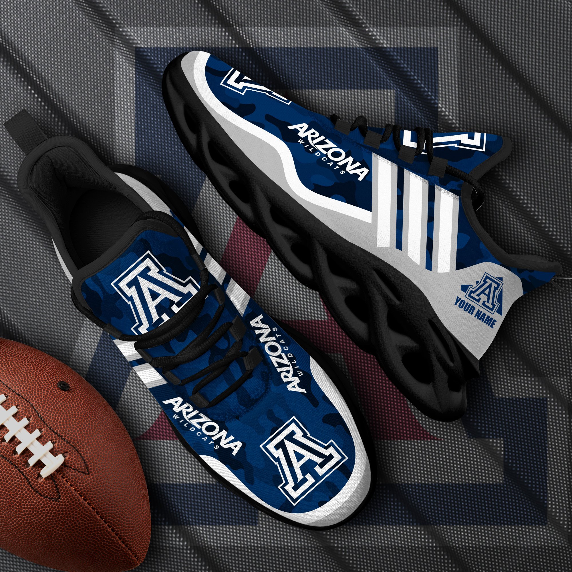 Arizona Wildcats Black Max Soul Shoes 2026 Versions Custom Name 466