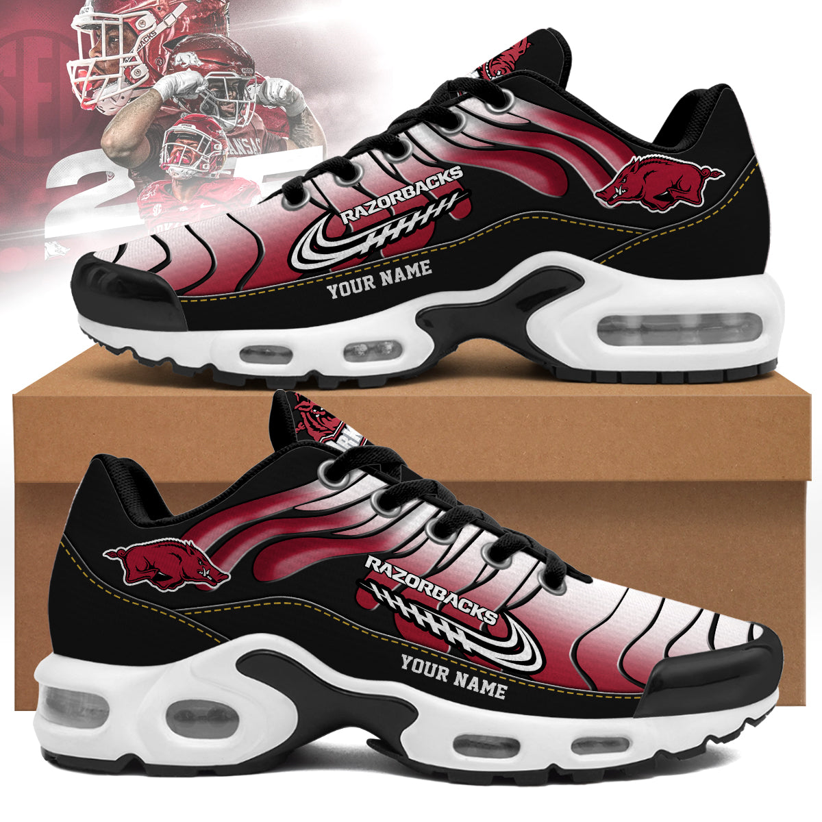 Arkansas Razorbacks Personalized Air Max Shoes