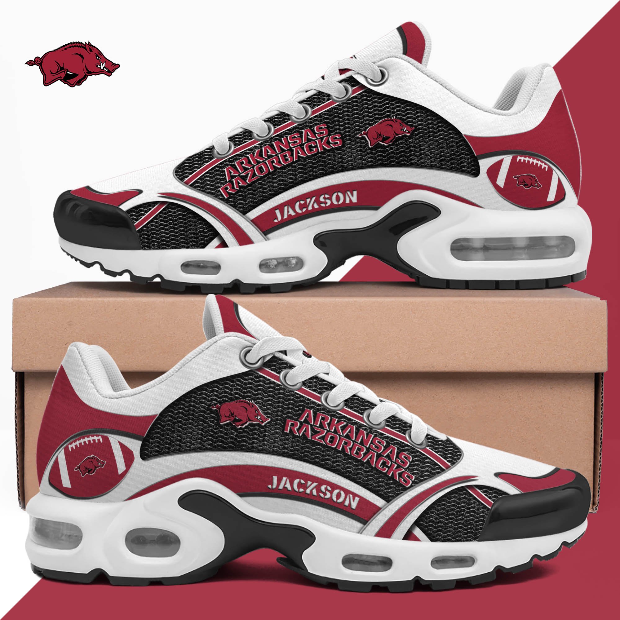 Arkansas Razorbacks Team TN Shoes 2026 Version Custom Name 889
