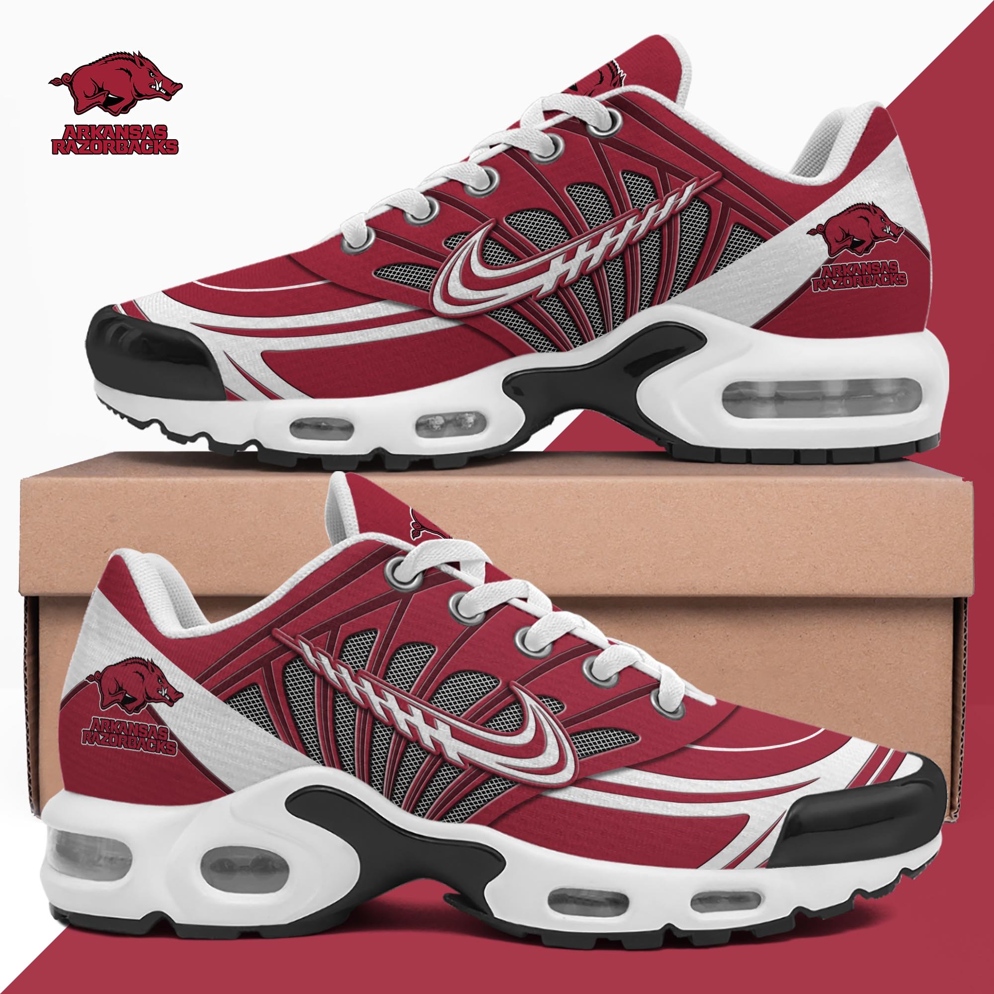 Arkansas Razorbacks TN Shoes 2026 Version Custom Name 135