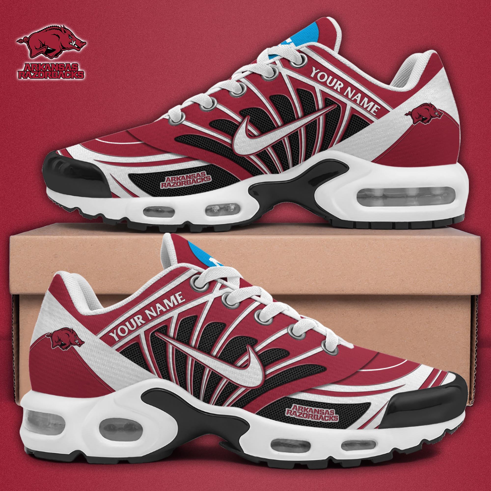 Arkansas Razorbacks TN Shoes 2026 Version Custom Name 