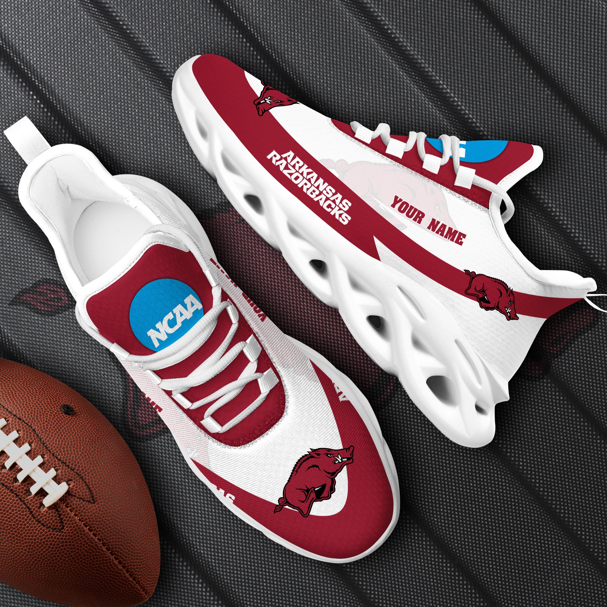 Arkansas Razorbacks White Max Soul Shoes 2026 Versions Custom Your Name, Sports Gift For Fan PH019