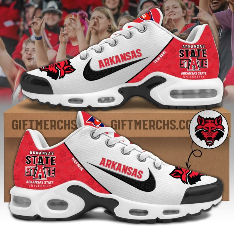 Arkansas State Red Wolves TN Shoes 2026 Version Custom Name, Shoes For Sport Fan, Sport Gifts PH270