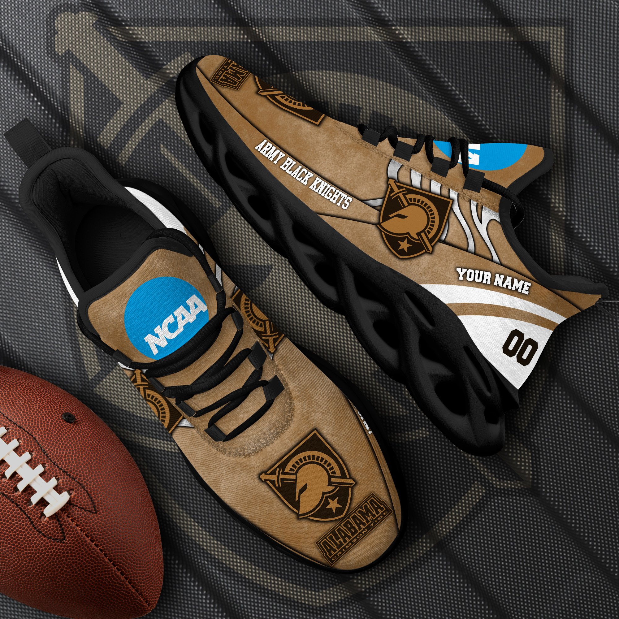 Army Black Knights Black Max Soul Shoes 2026 Versions Custom Your Name And Number 312