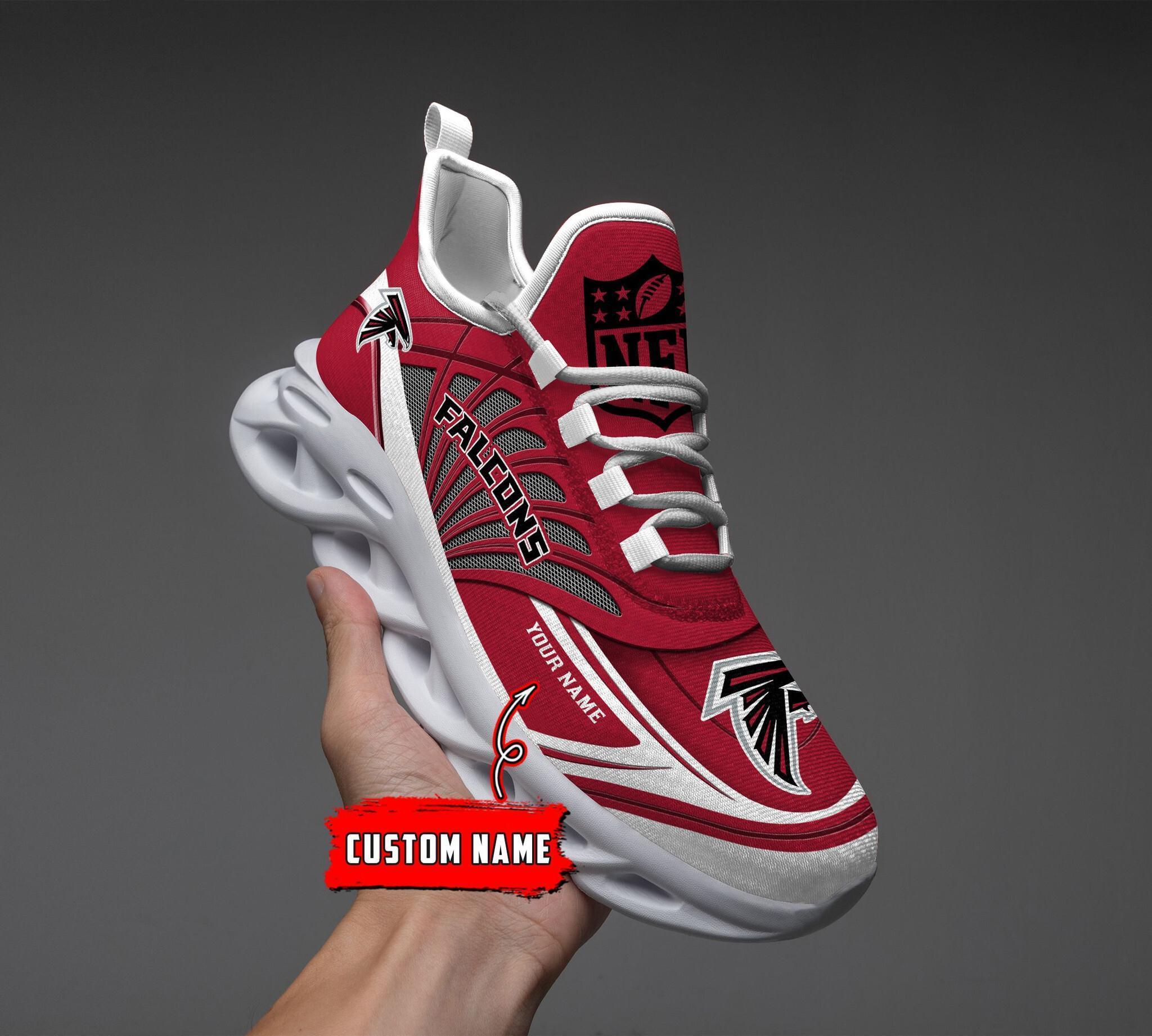 Atlanta Falcons Black Max Soul Shoes 2026 Versions Custom Name 637