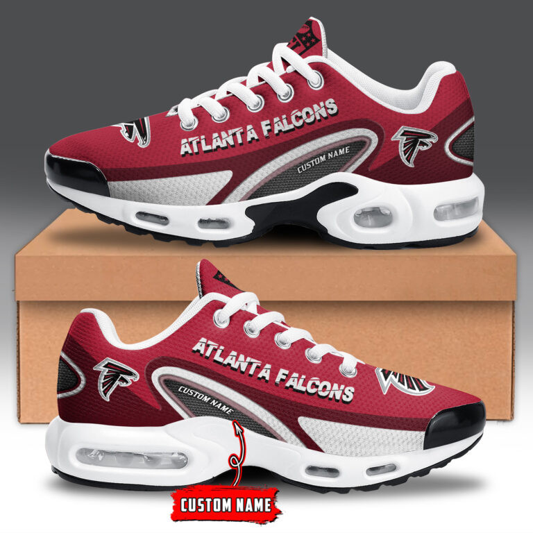 Atlanta Falcons Personalized Name Team Logo Mix Colors Oval Line TN Air Max Shoes Air Cushion Sneakers