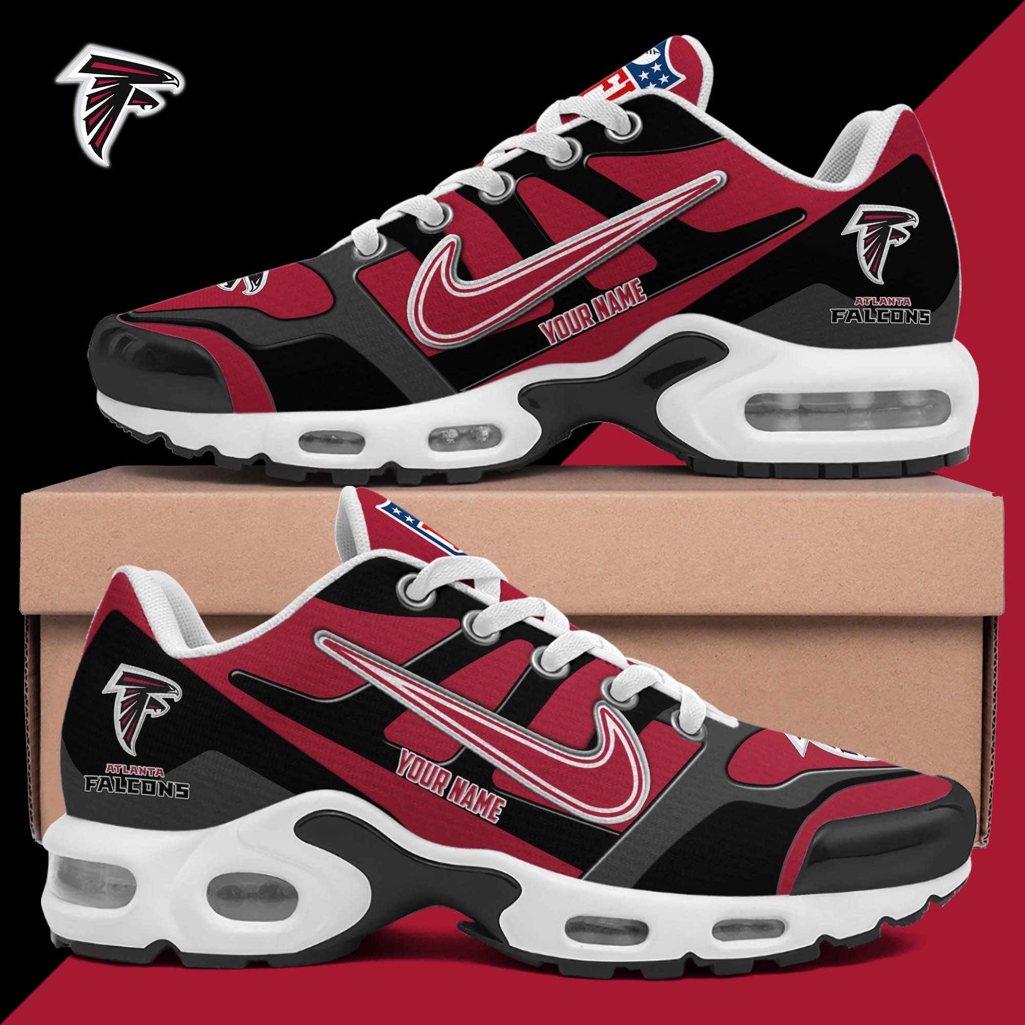 atlanta falcons tn shoes custom your name 1737 d8twd