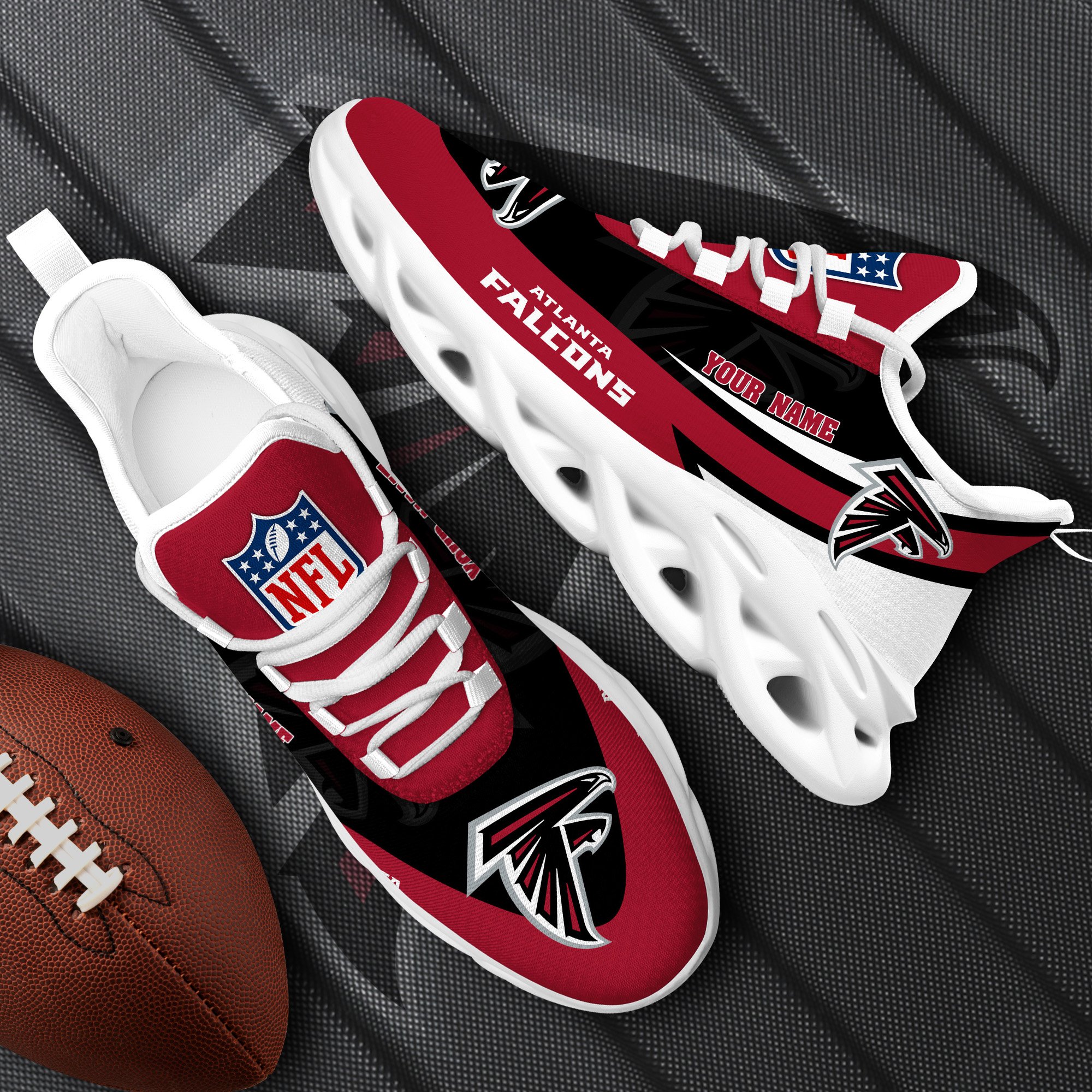 Atlanta Falcons White Max Soul Shoes 2026 Versions Custom Your Name, Sports Gift For Fan, Sport Gifts PH410
