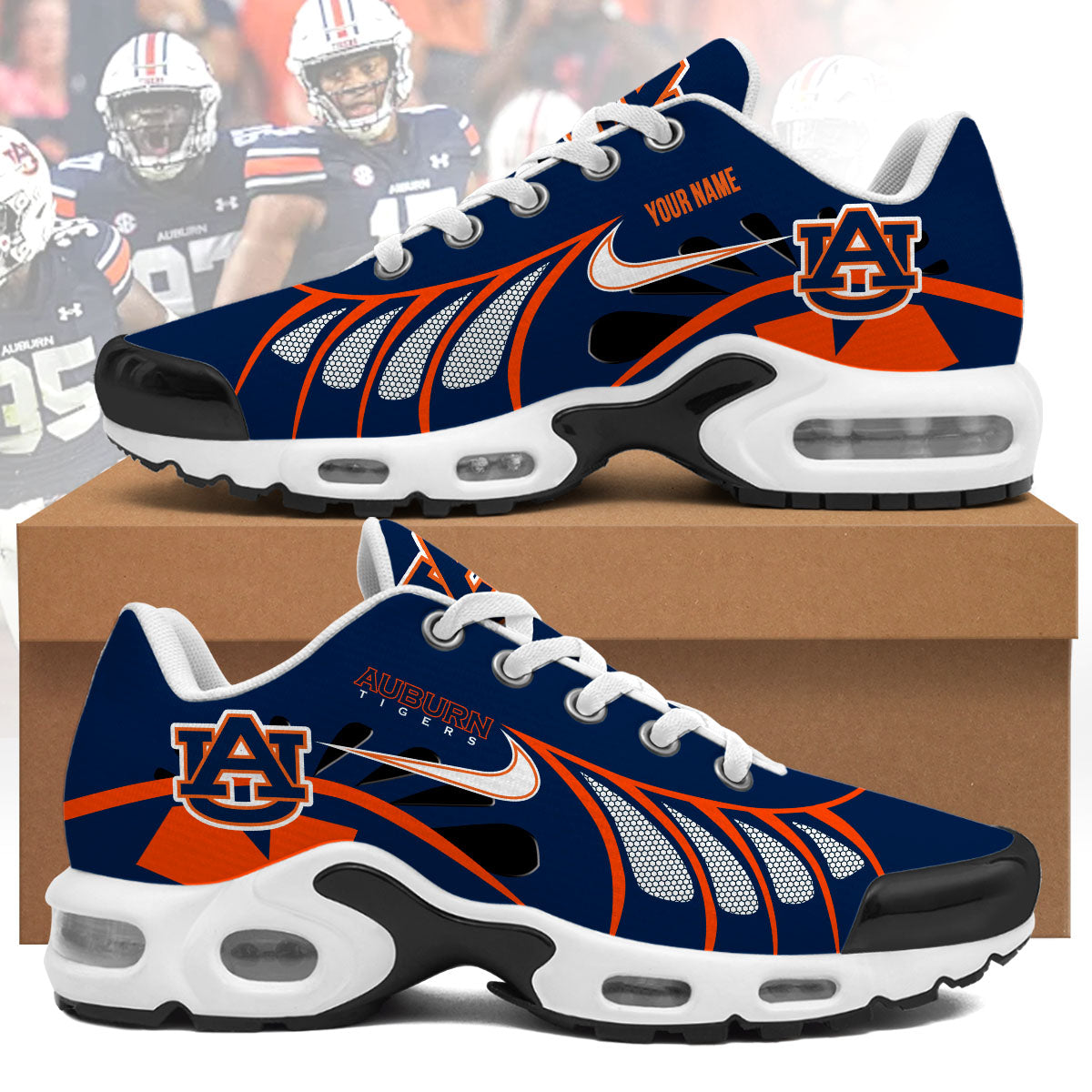 auburn tigers personalized air max shoes 6346