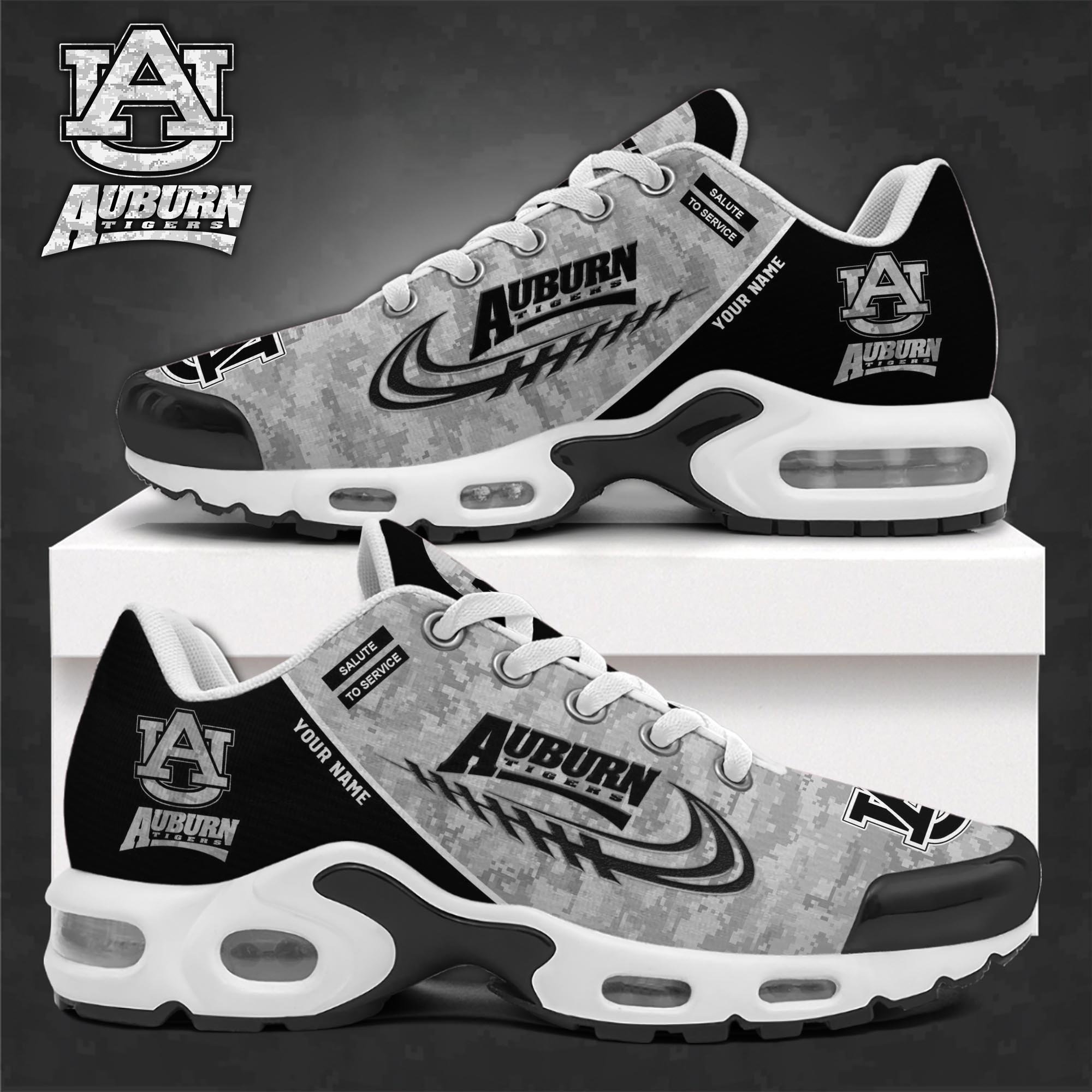 Auburn Tigers TN Shoes 2026 Version Custom Name, Camouflage Shoes  
