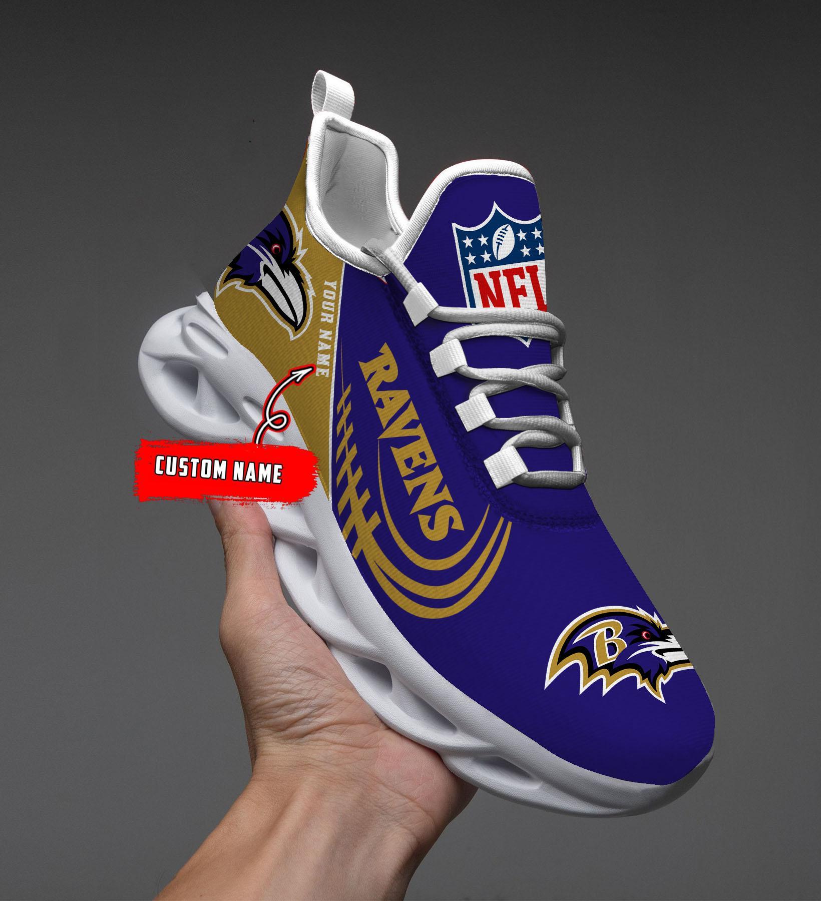 baltimore ravens black max soul shoes 2026 versions custom name 630 4175