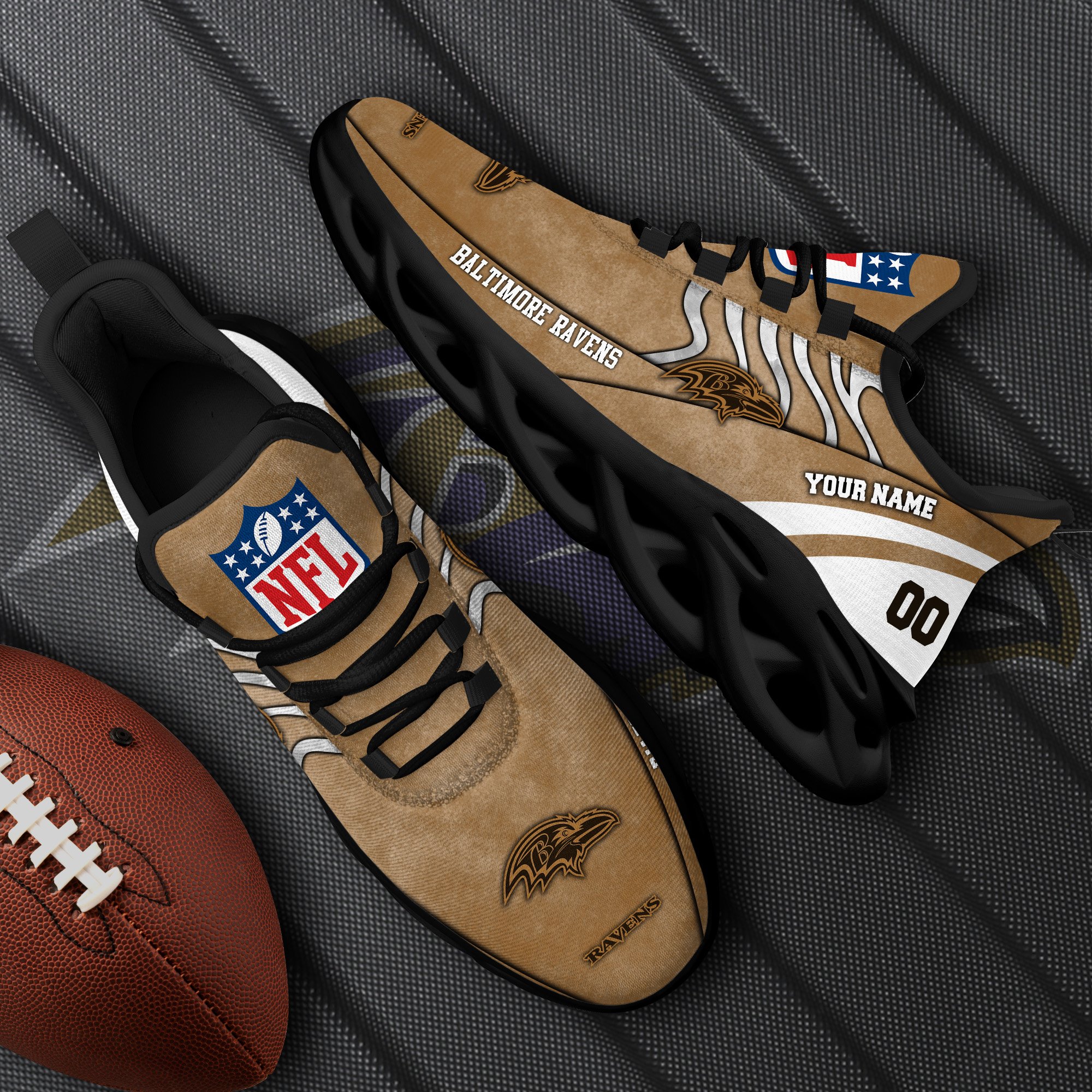 baltimore ravens black max soul shoes 2026 versions custom your name and number 264 4561 elyaa