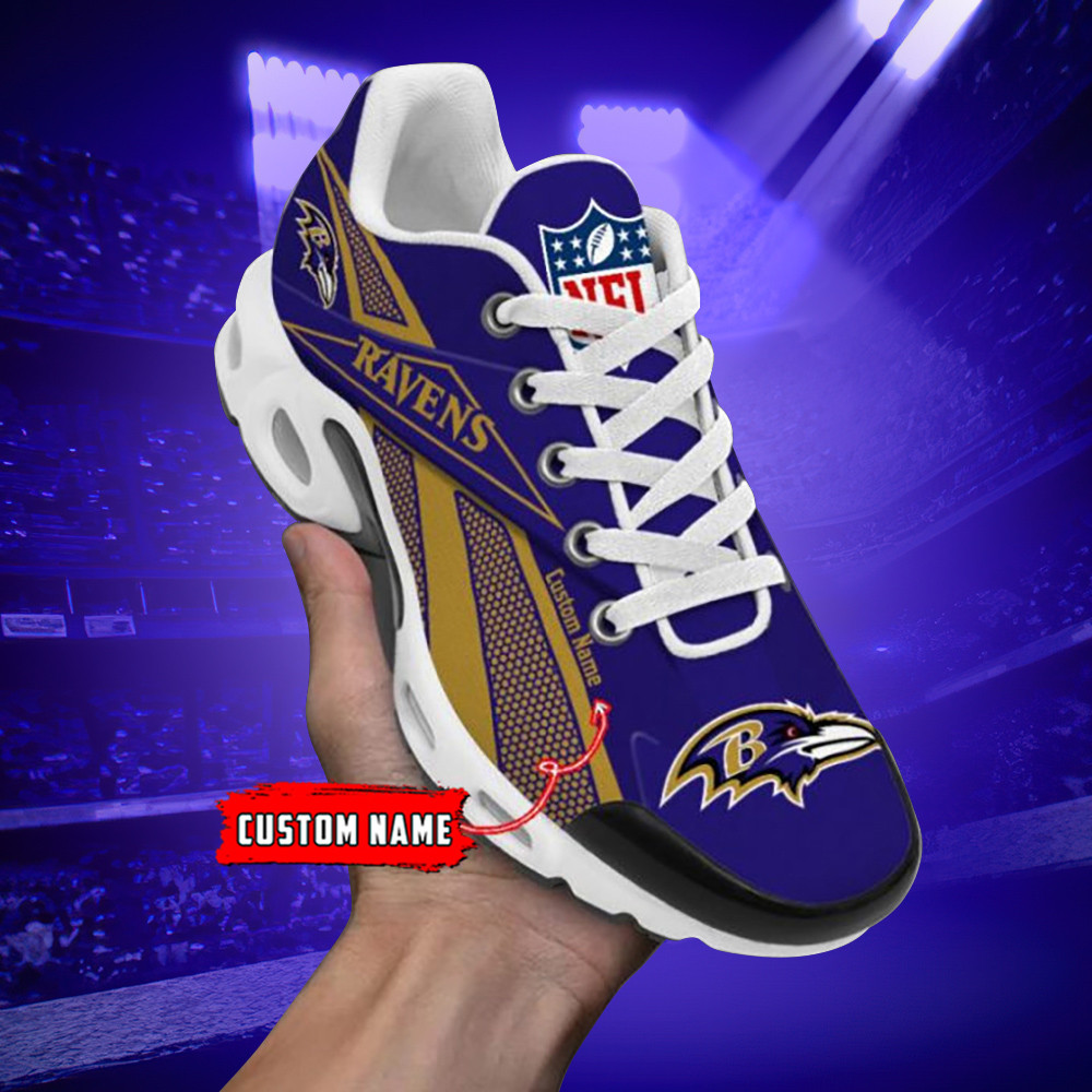 Baltimore Ravens Custom Name Air Max Shoes Air Cushion Sneakers