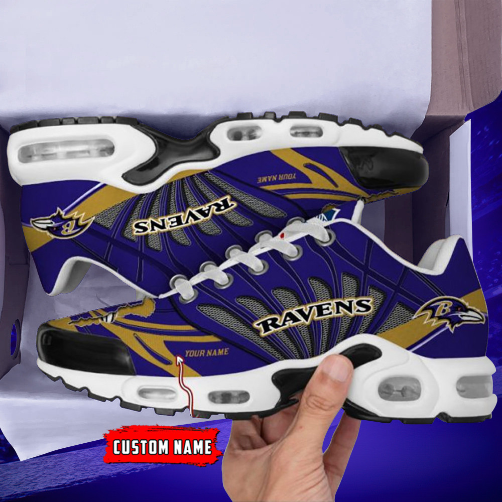 Baltimore Ravens Monster Custom Name Air Max Shoes Air Cushion Sneakers