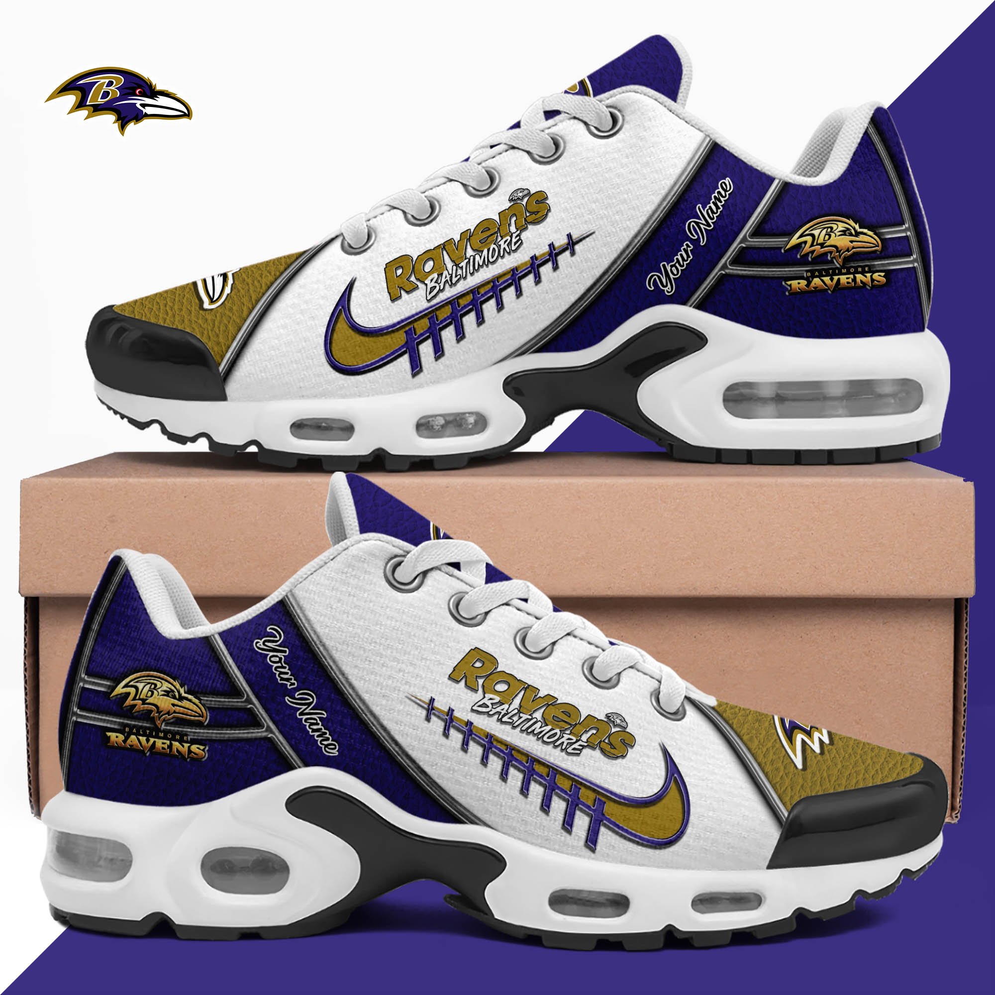 Baltimore Ravens TN Shoes 2026 Version Custom Your Name, Football Team Shoes 516