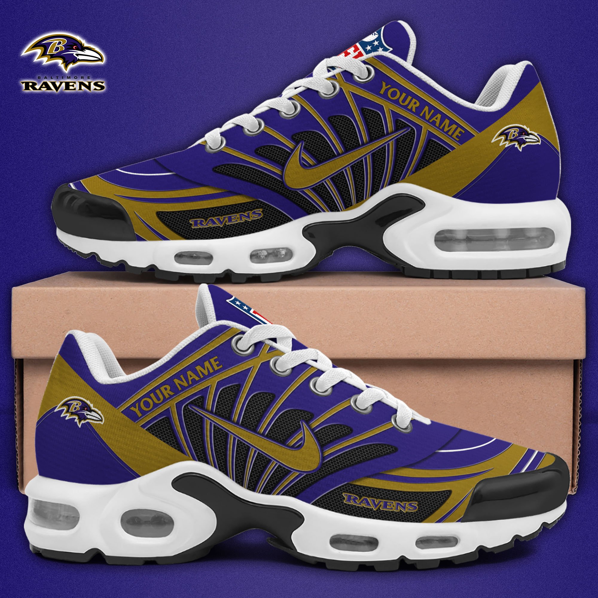 baltimore ravens tn shoes 2026 versions custom your name 921 8156