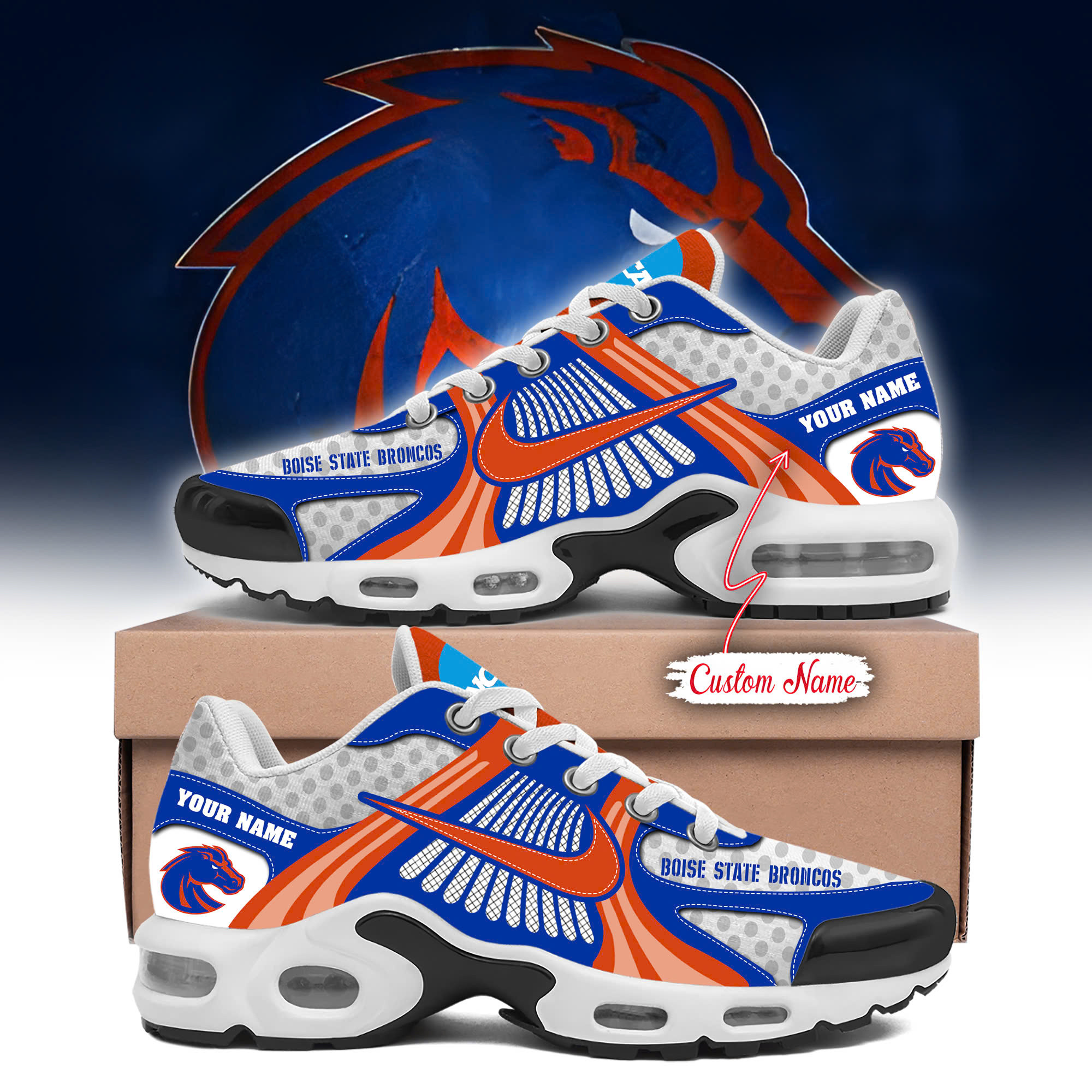 boise state broncos tn air max plus shoes sneakers for men and women 7243 2r0et
