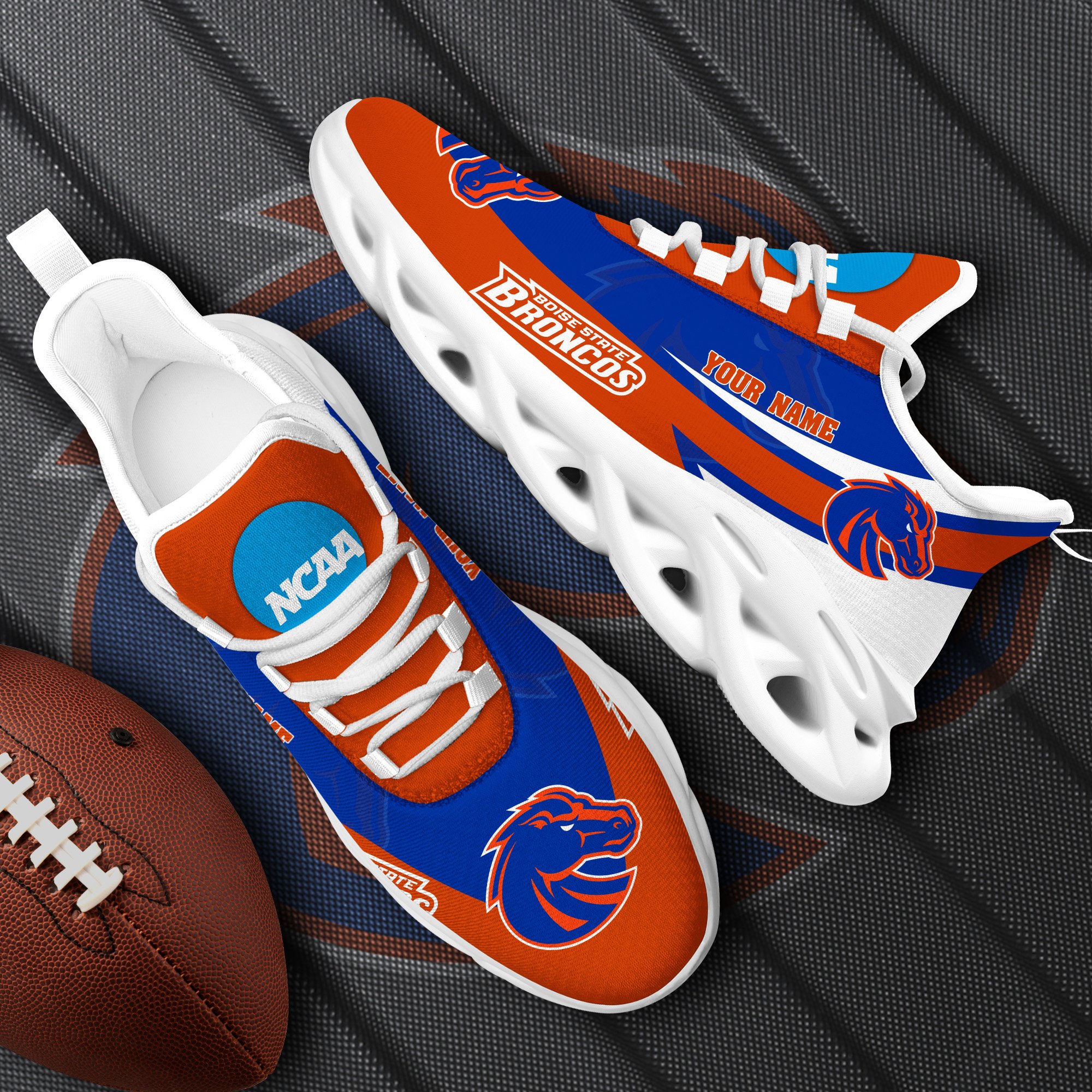 Boise State Broncos White Max Soul Shoes 2026 Versions Custom Your Name, Sports Gift For Fan PH019