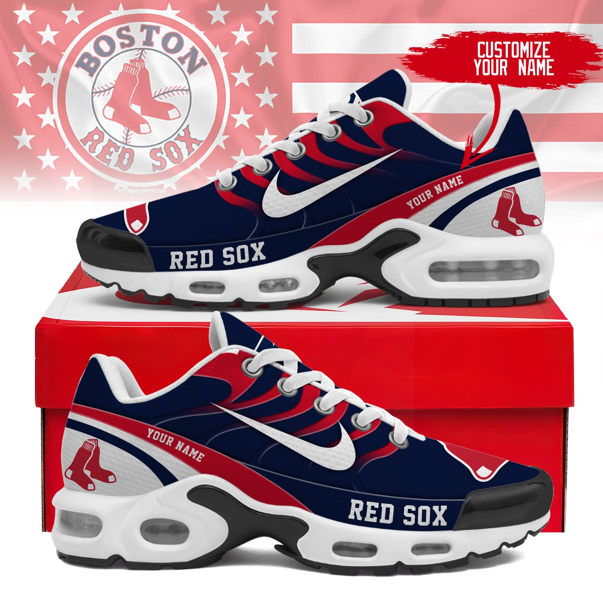 Boston Red Sox Personalized Air Max Shoes 300525