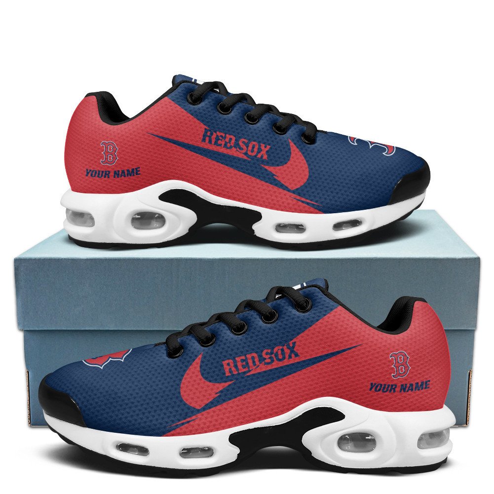 Boston Red Sox Personalized Name Team Logo Wings Of God Pattern TN Shoes Air Cushion Sneakers