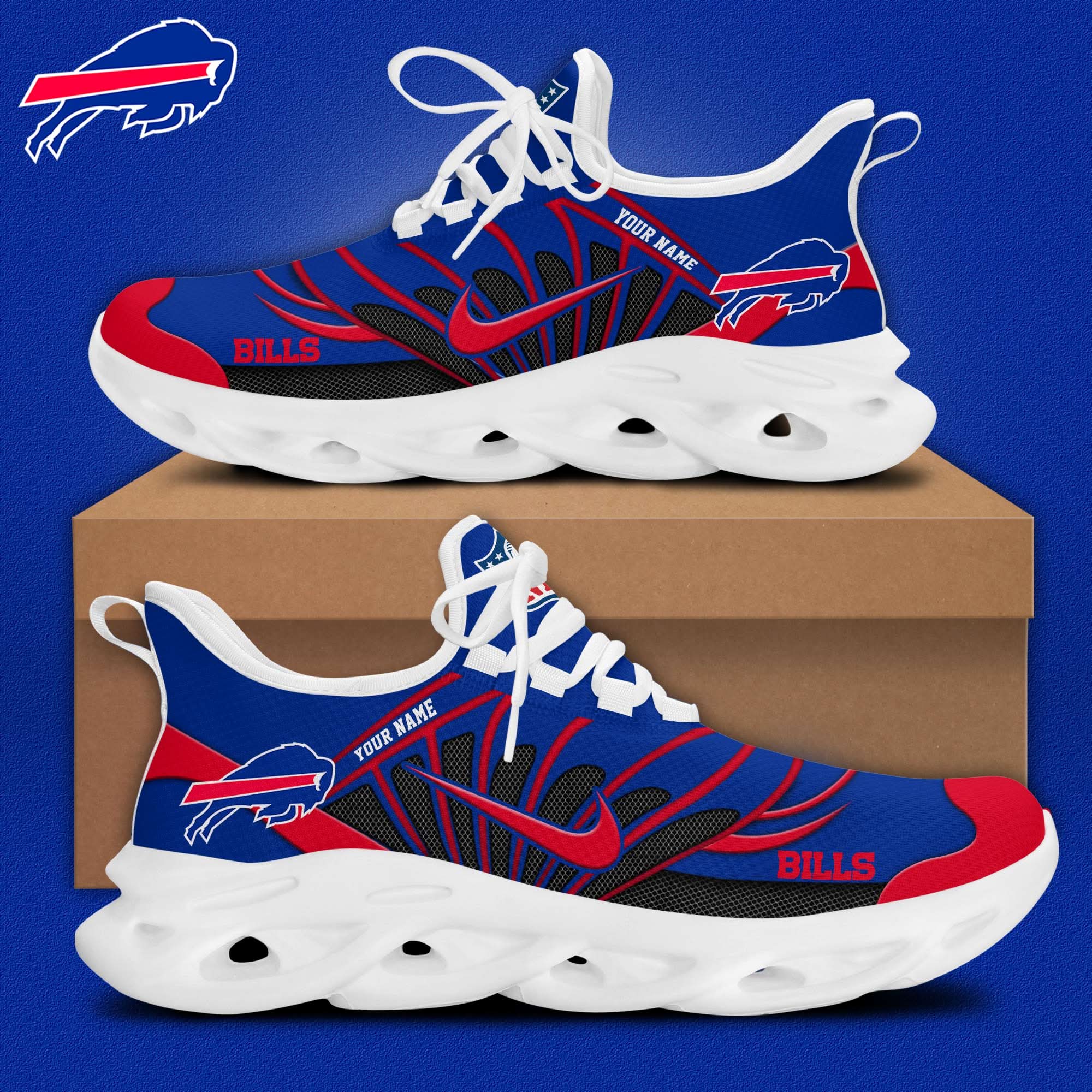 buffalo bills customized premium max soul shoes 7613 tjusl