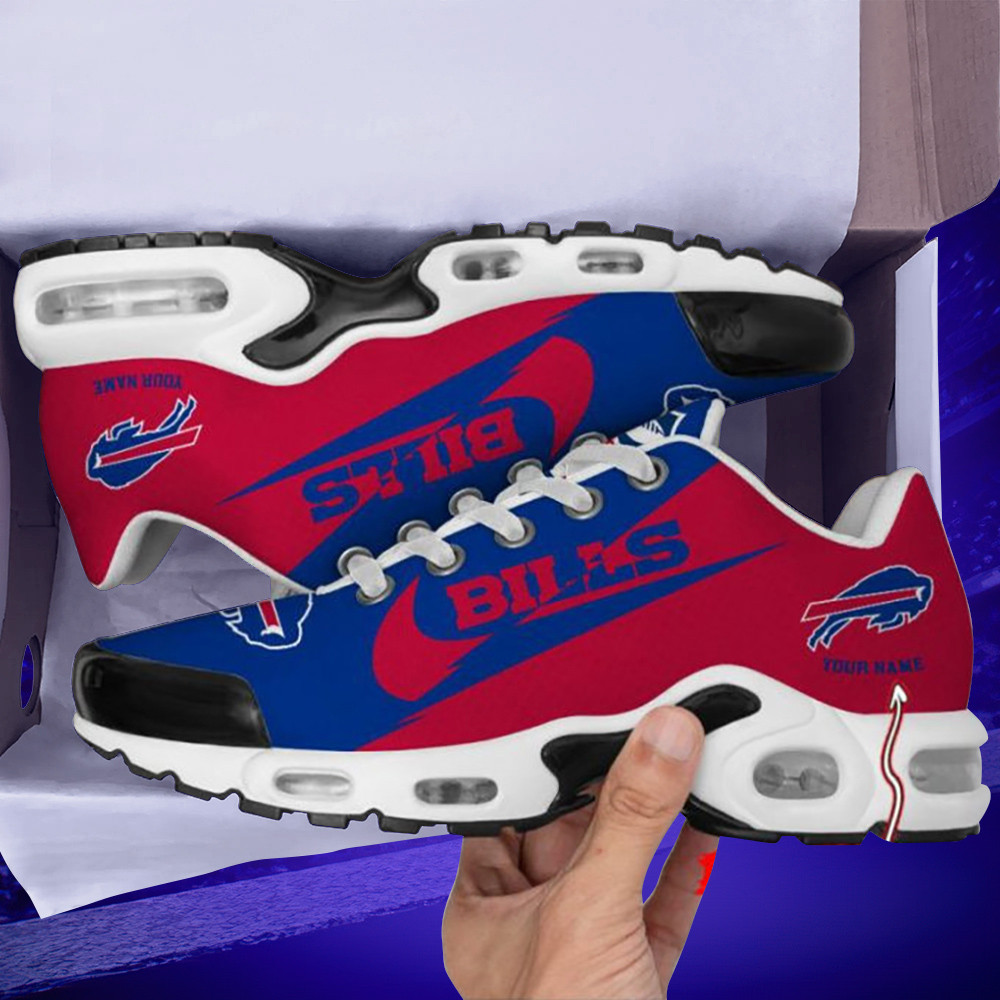 buffalo bills logo custom name air max shoes air cushion sneakers 2559 rdblu