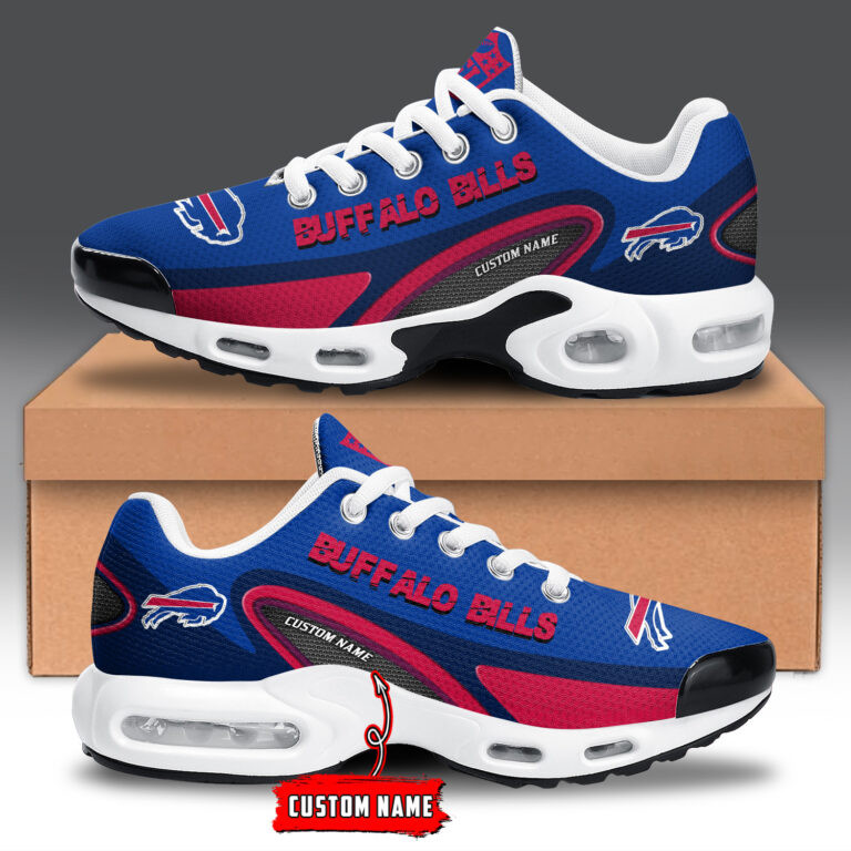 Buffalo Bills Personalized Name Team Logo Mix Colors Oval Line TN Air Max Shoes Air Cushion Sneakers