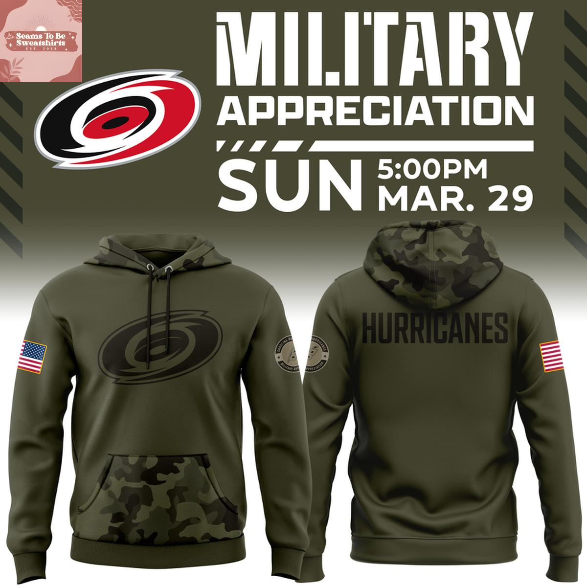 Carolina Hurricanes Military Appreciation Night 2026 Hoodie Shirt 