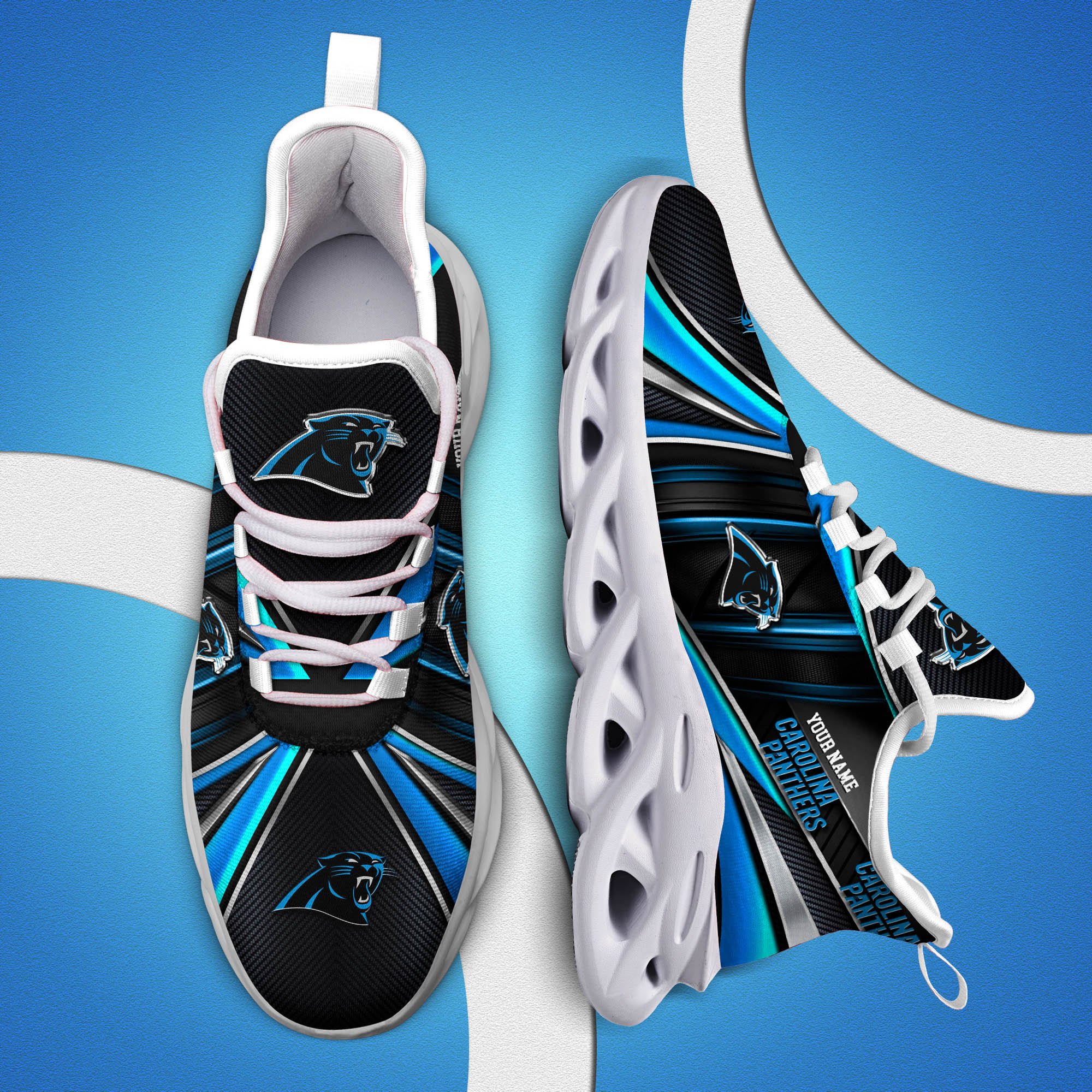 carolina panthers white c sneakers 2026 version personalized your name sport team sneakers sport gifts ph892 6030 mr015
