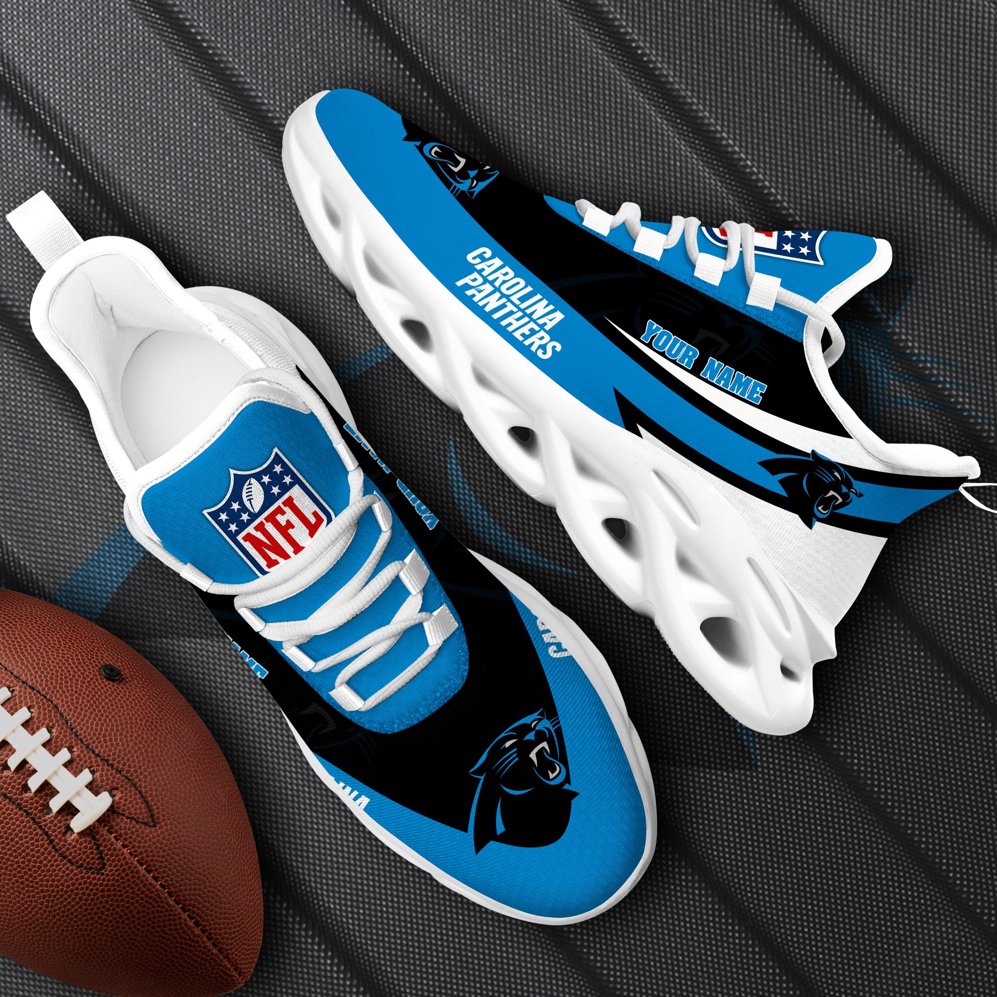 Carolina Panthers White Max Soul Shoes 2026 Versions Custom Your Name, Sports Gift For Fan, Sport Gifts PH410