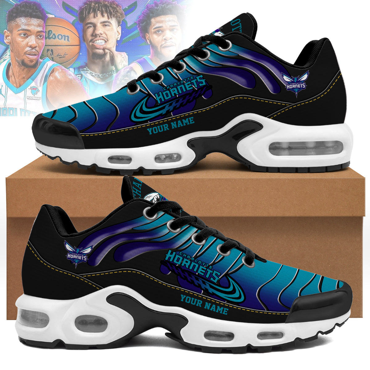 Charlotte Hornets Personalized Air Max Shoes