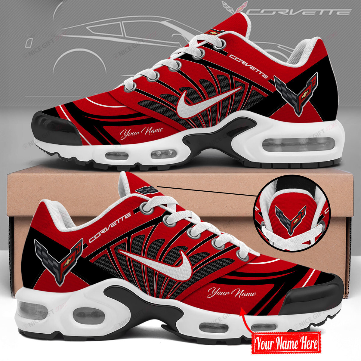 Chevrolet Corvette (Your Name) TN Sneakers D5T9