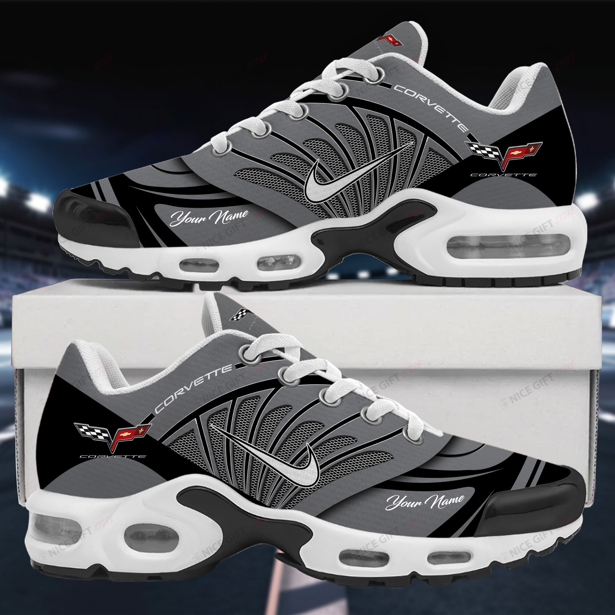 Chevrolet Corvette (Your Name) TN Sneakers P6I9